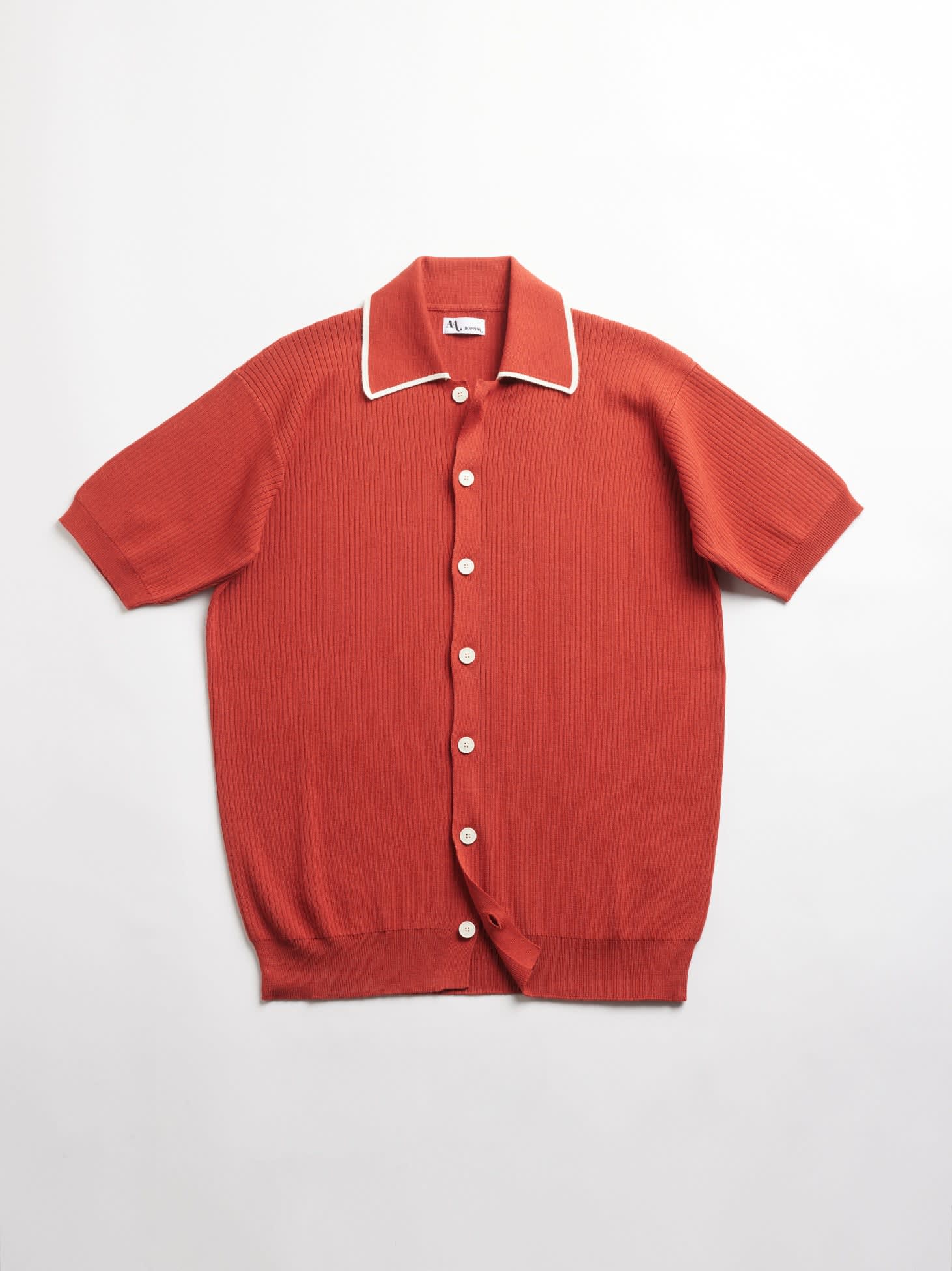 Aagar Cotton Terry Red Shirt With Short Sleeves