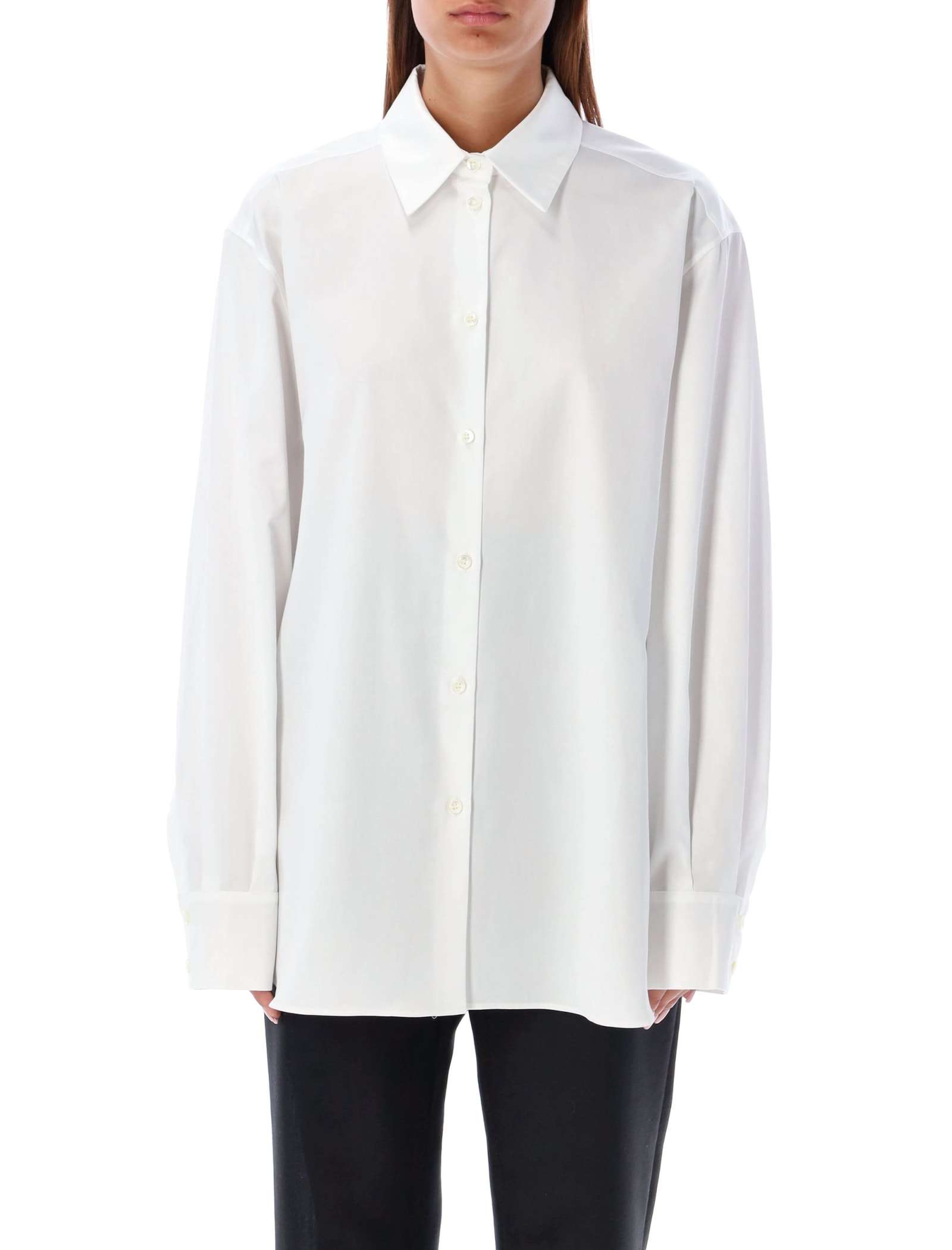 Shop Magda Butrym Oversized Shirt In White