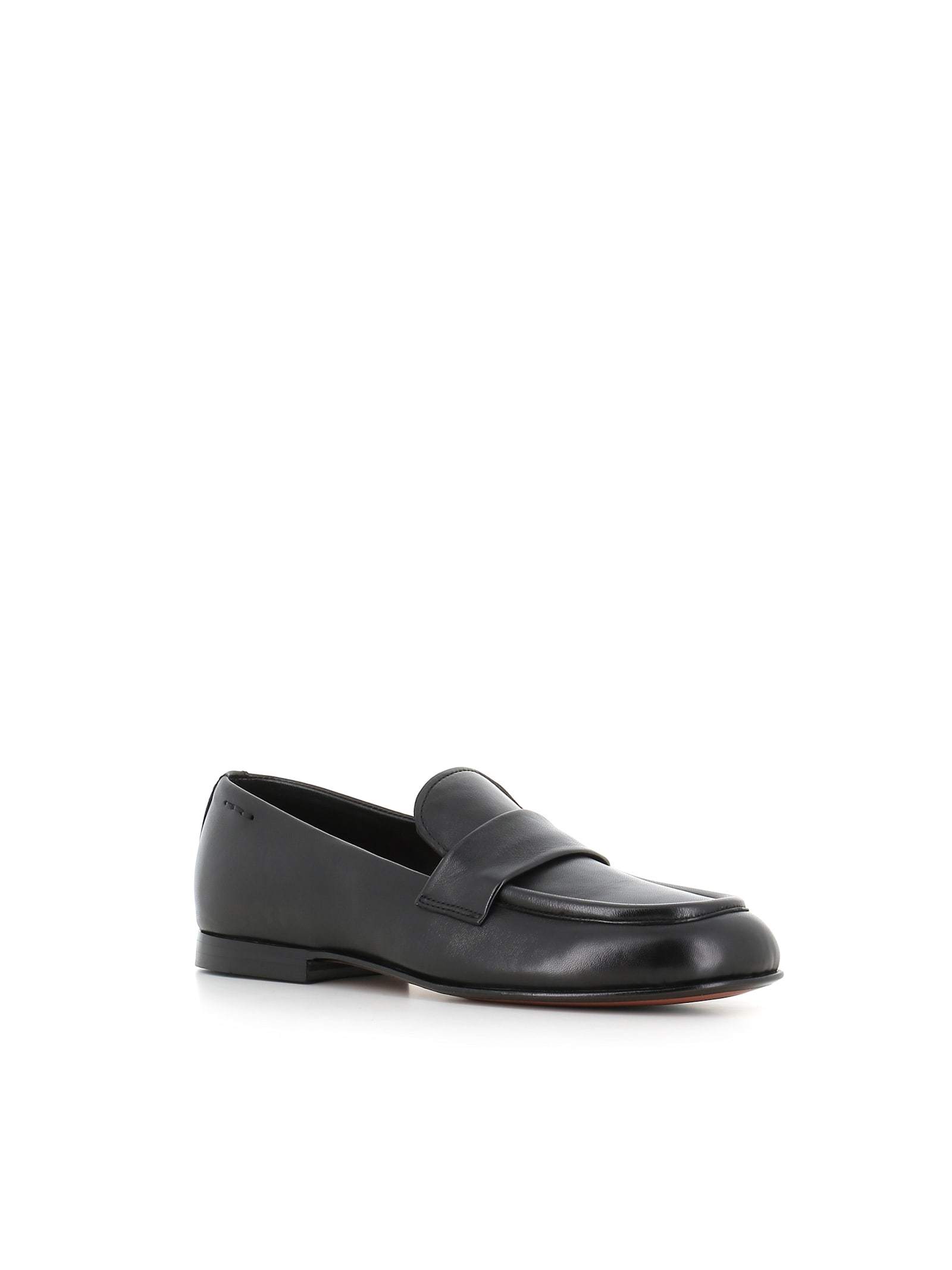 Alexander Hotto Leather Strap Loafers In Black