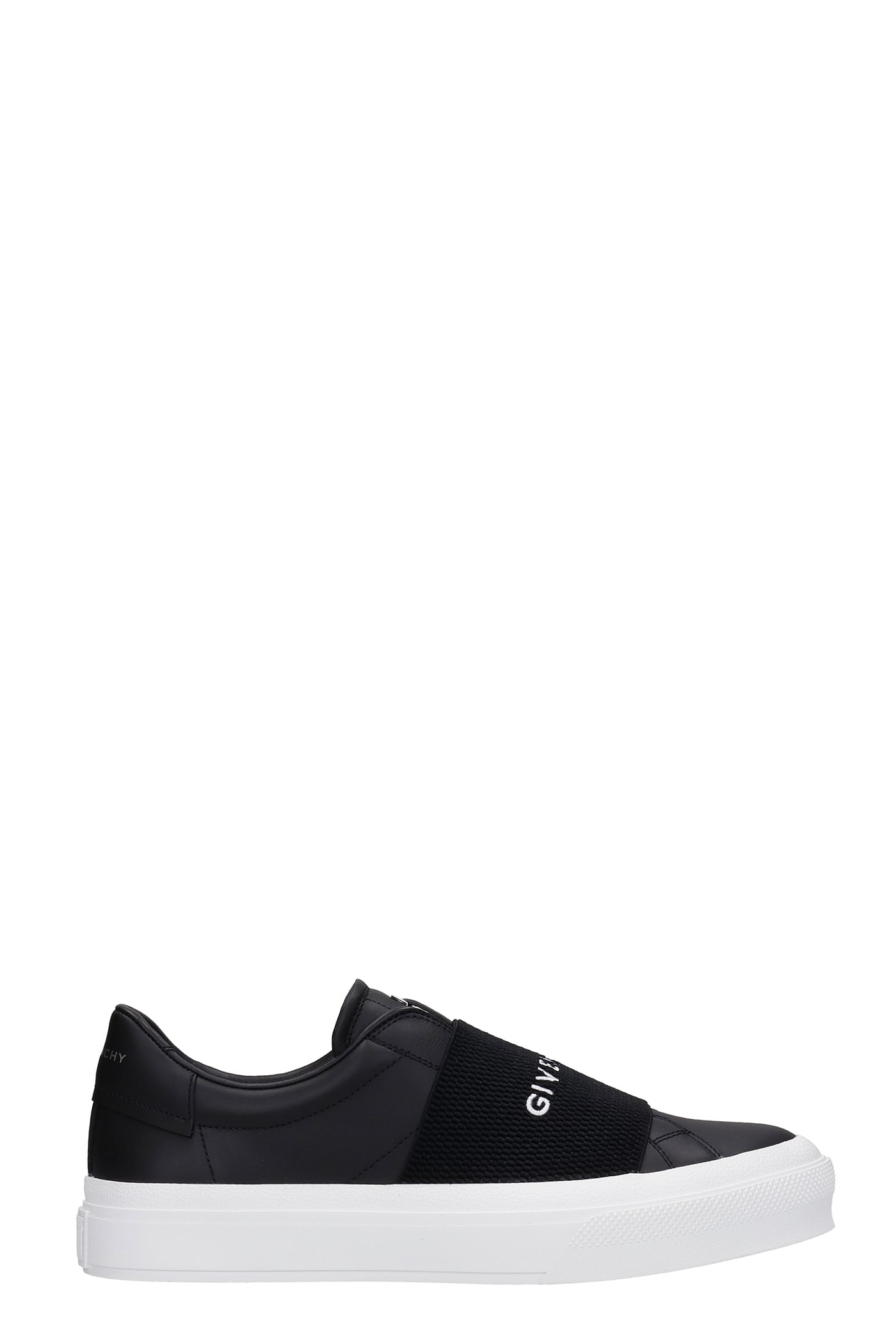 Givenchy City Court Sneakers In Black Leather