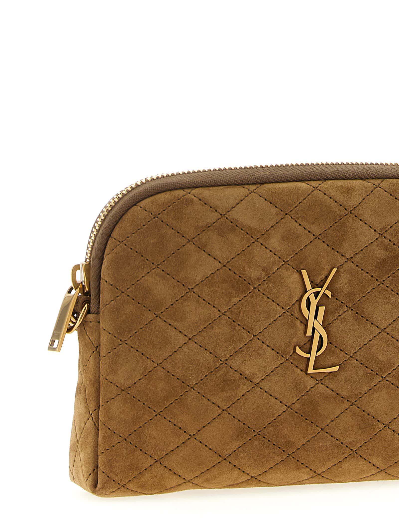 Saint Laurent Gaby Crossbody Bag In Brown