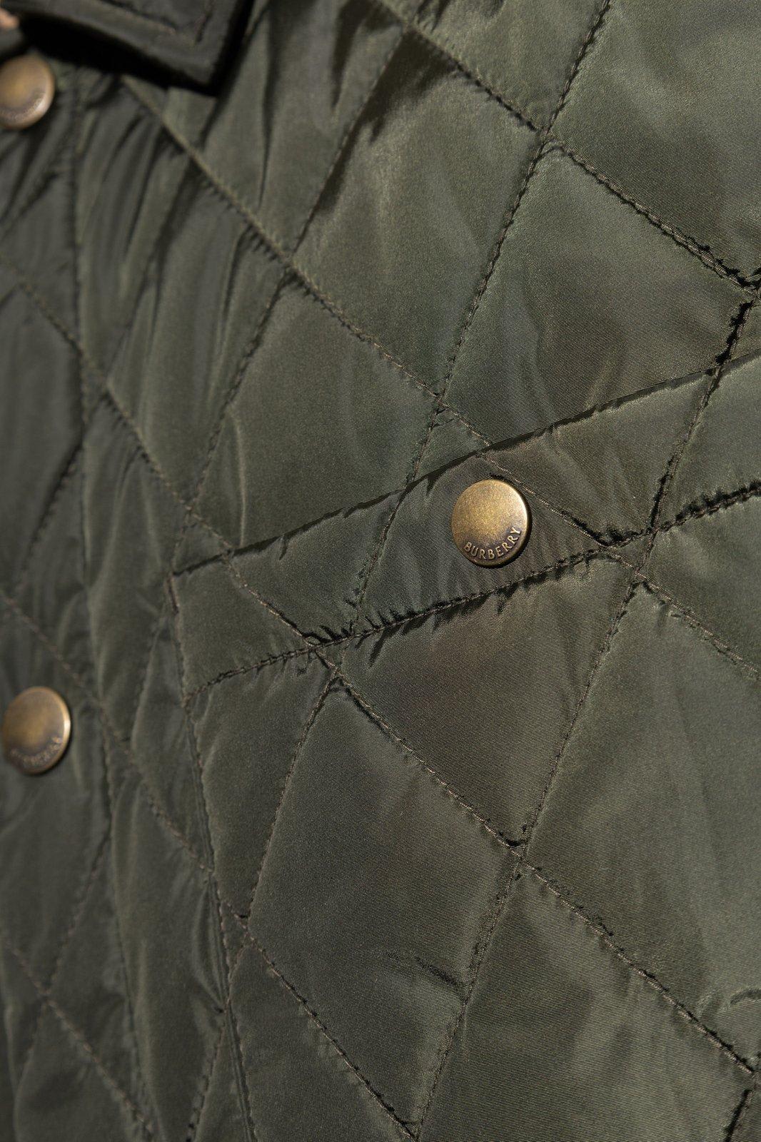 Burberry Long Sleeved Quilted Padded Jacket In Shale