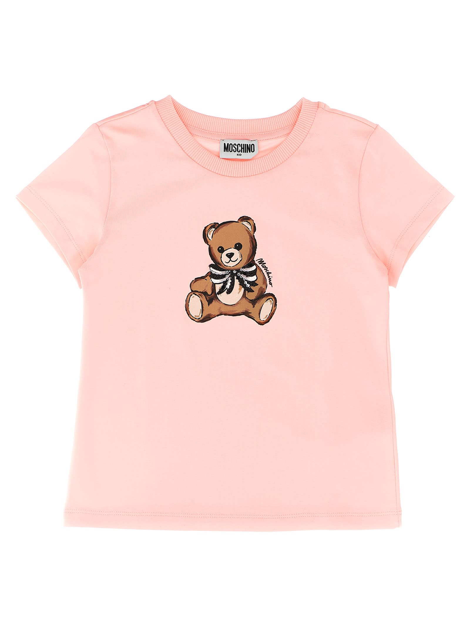 Moschino Teddy Bear T-shirt In Pink
