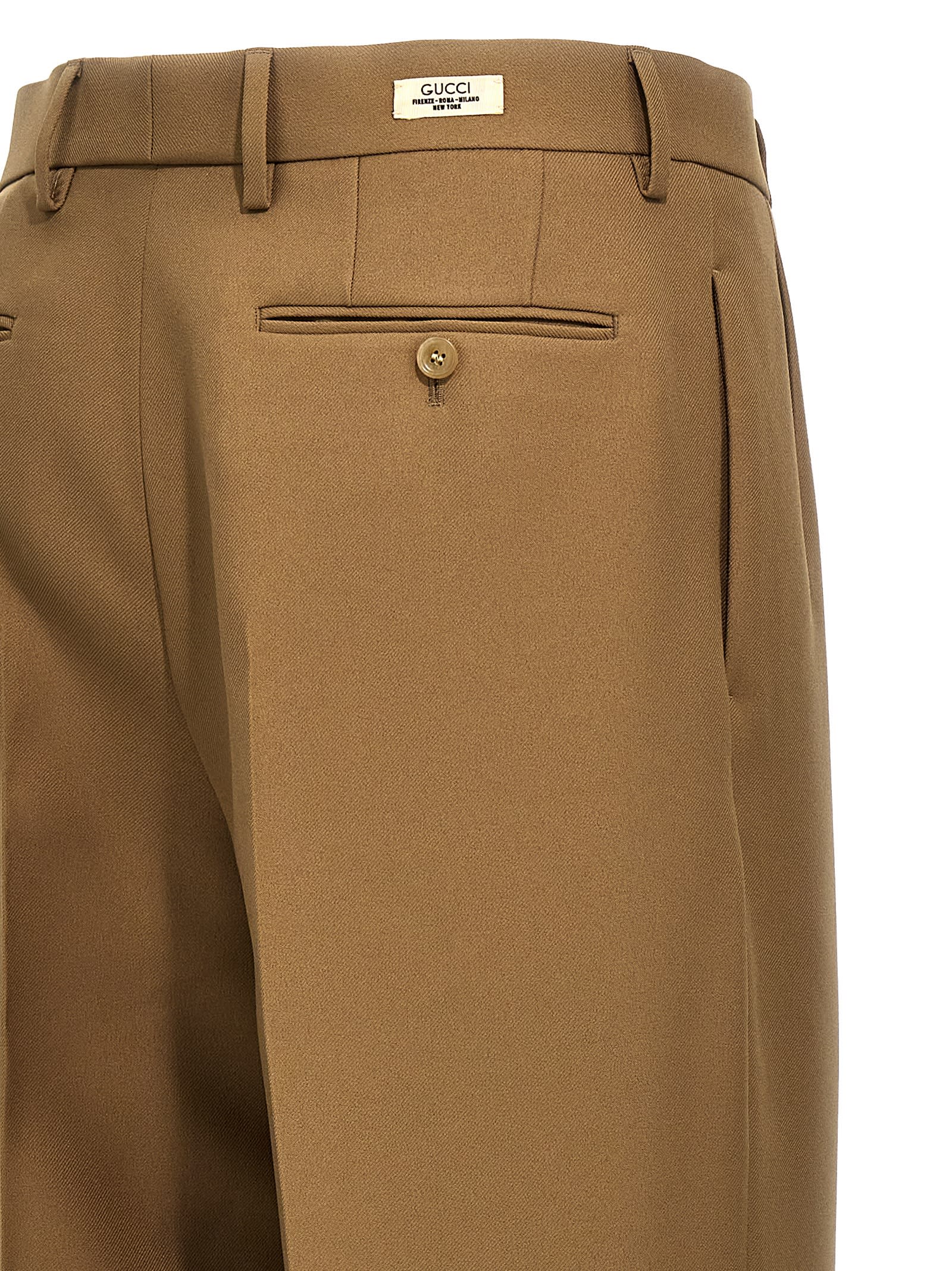 Shop Gucci Monumentale Pants In Beige