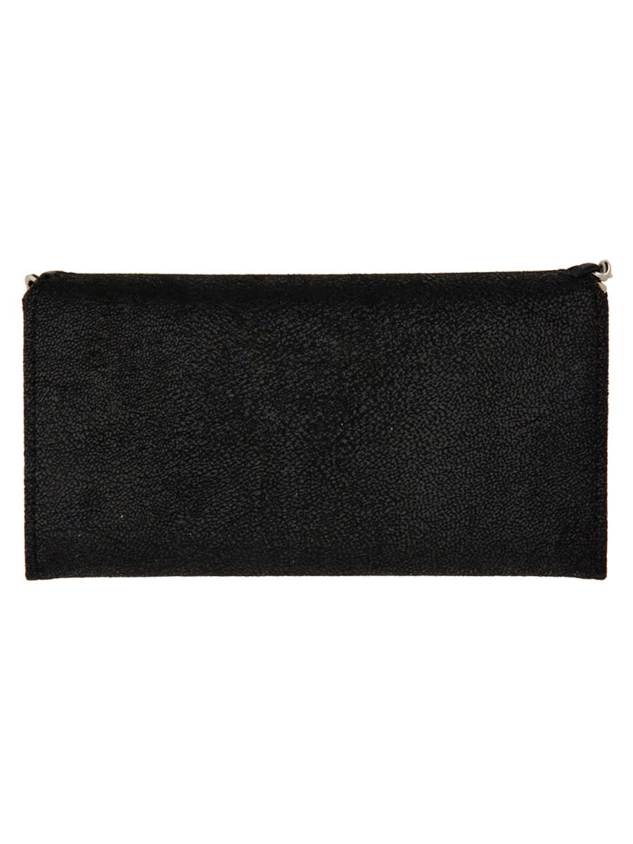 Shop Stella Mccartney Continental Falabella Wallet In Black