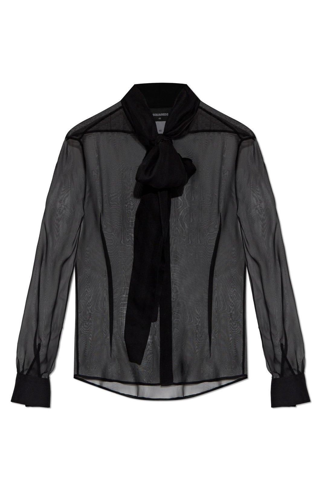 Dsquared2 Chiffon Pussy Bow Shirt