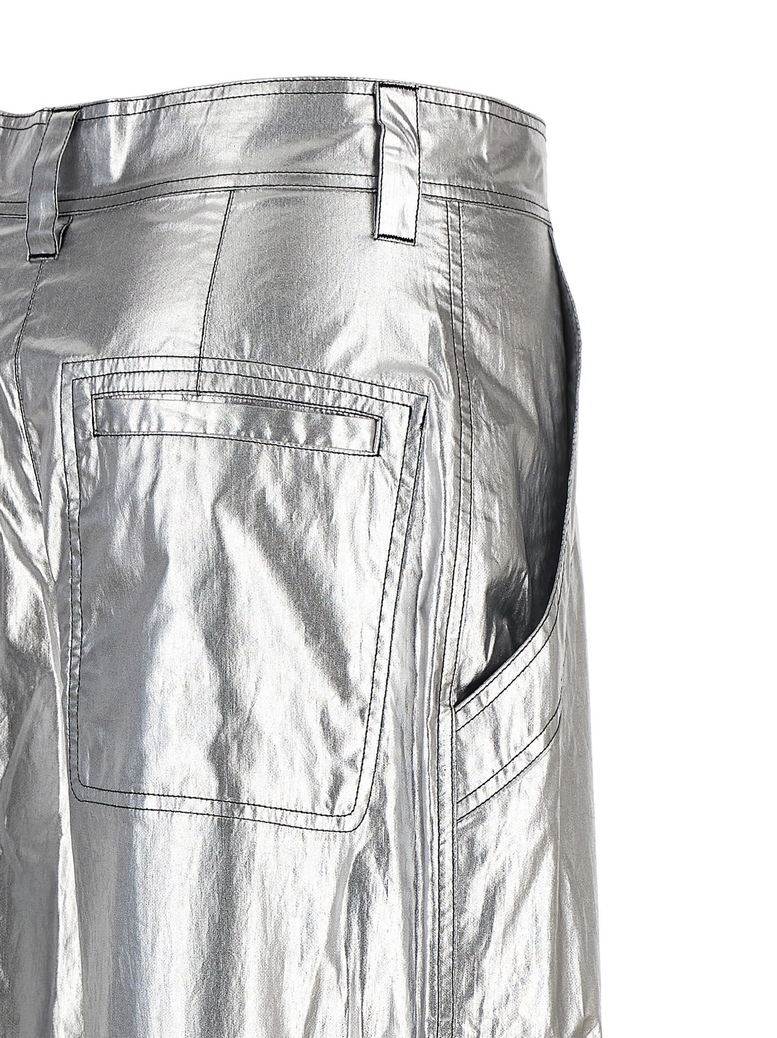 Shop Isabel Marant Divina Trousers In Silver