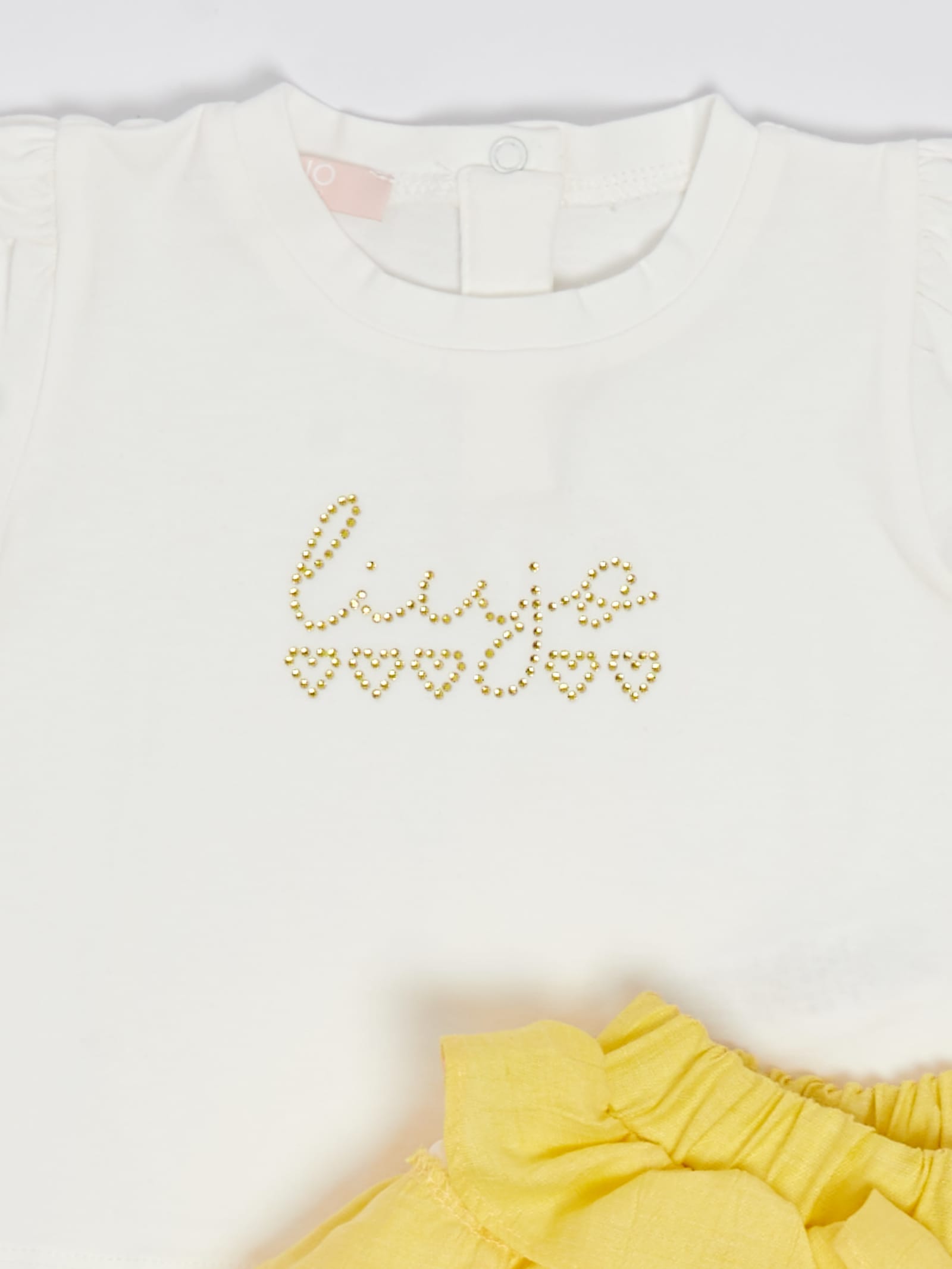 Shop Liu •jo T-shirt+skirt Suit In Bianco-giallo