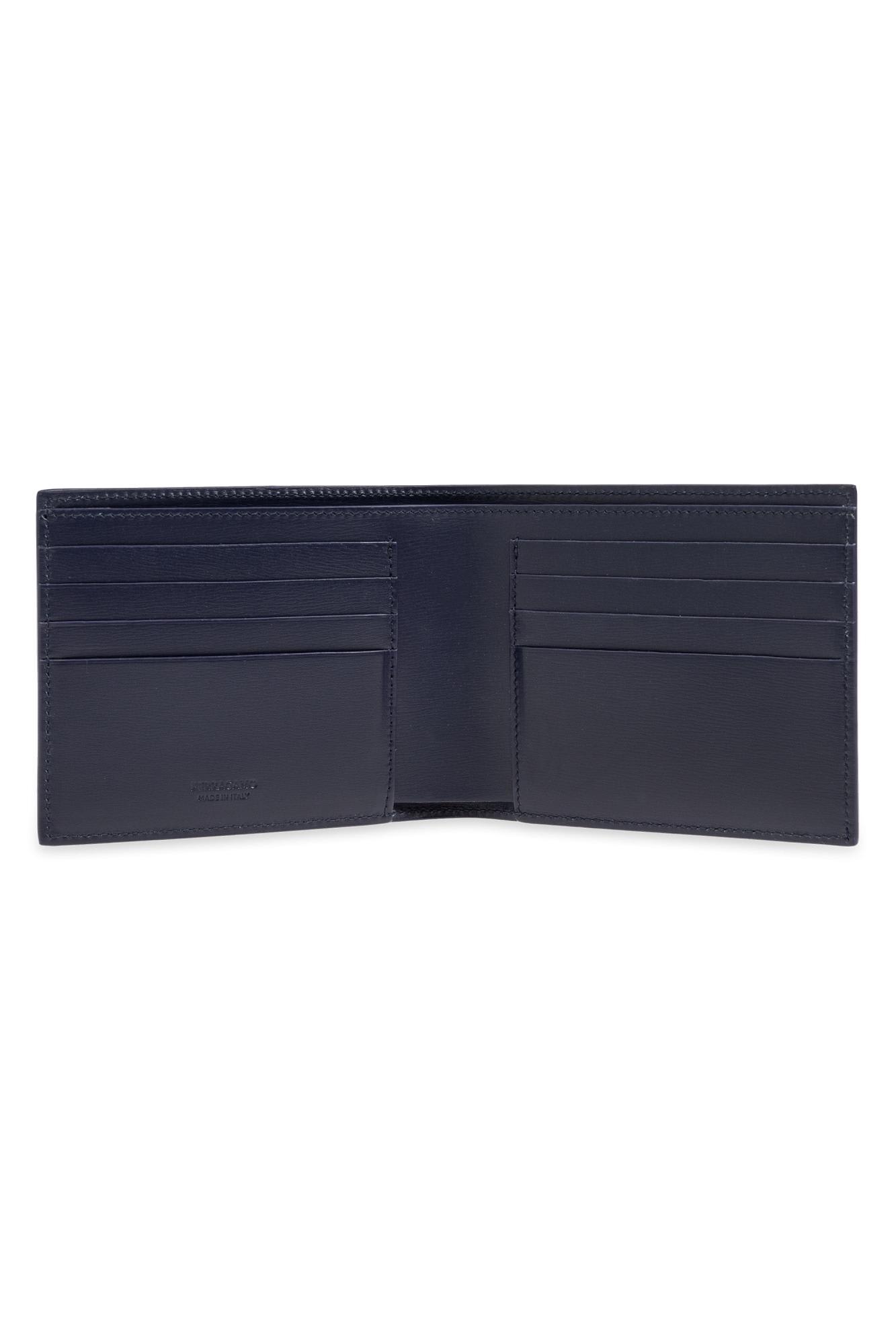 Shop Ferragamo Leather Wallet In Blue