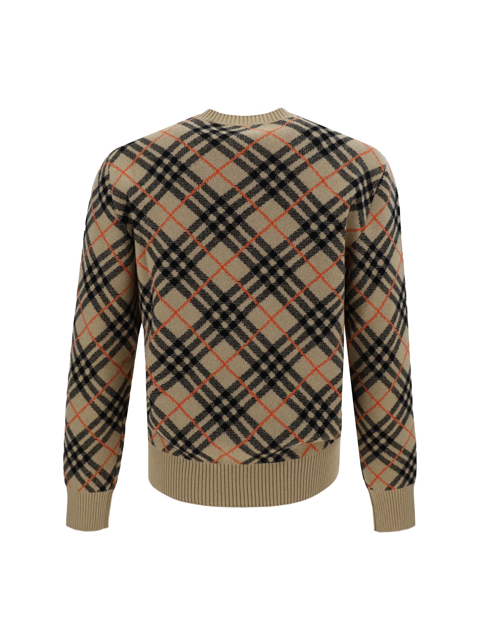 Shop Burberry Sweater In Sand Ip Check