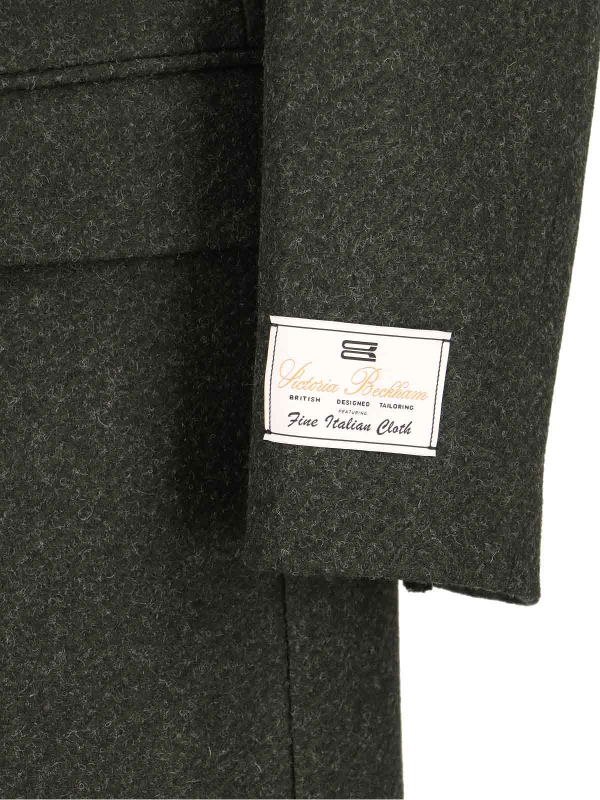 Victoria Beckham Long Length Jacket Flap Pockets In Gray
