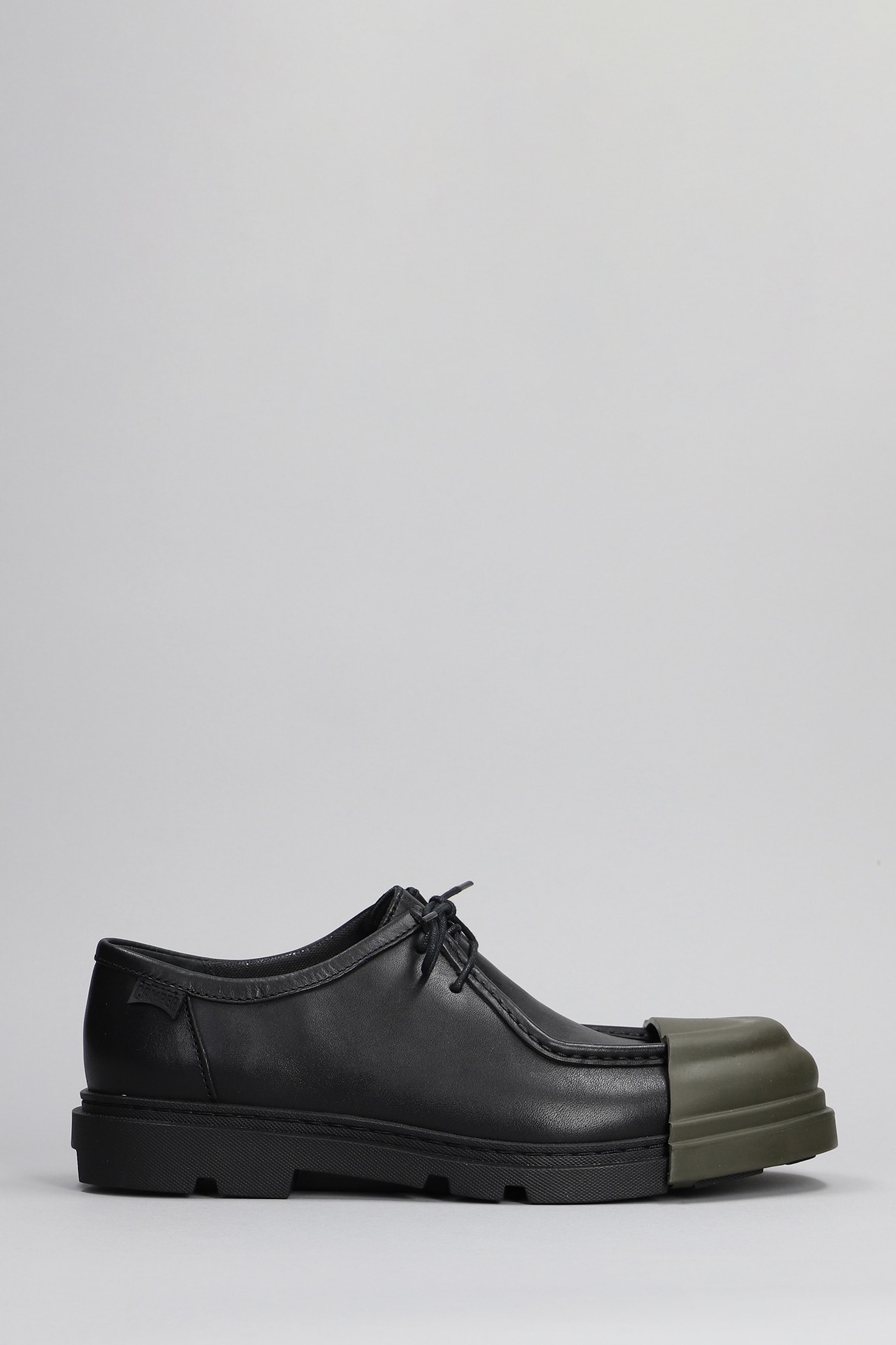 CAMPER JUNCTION LACE UP SHOES IN BLACK LEATHER