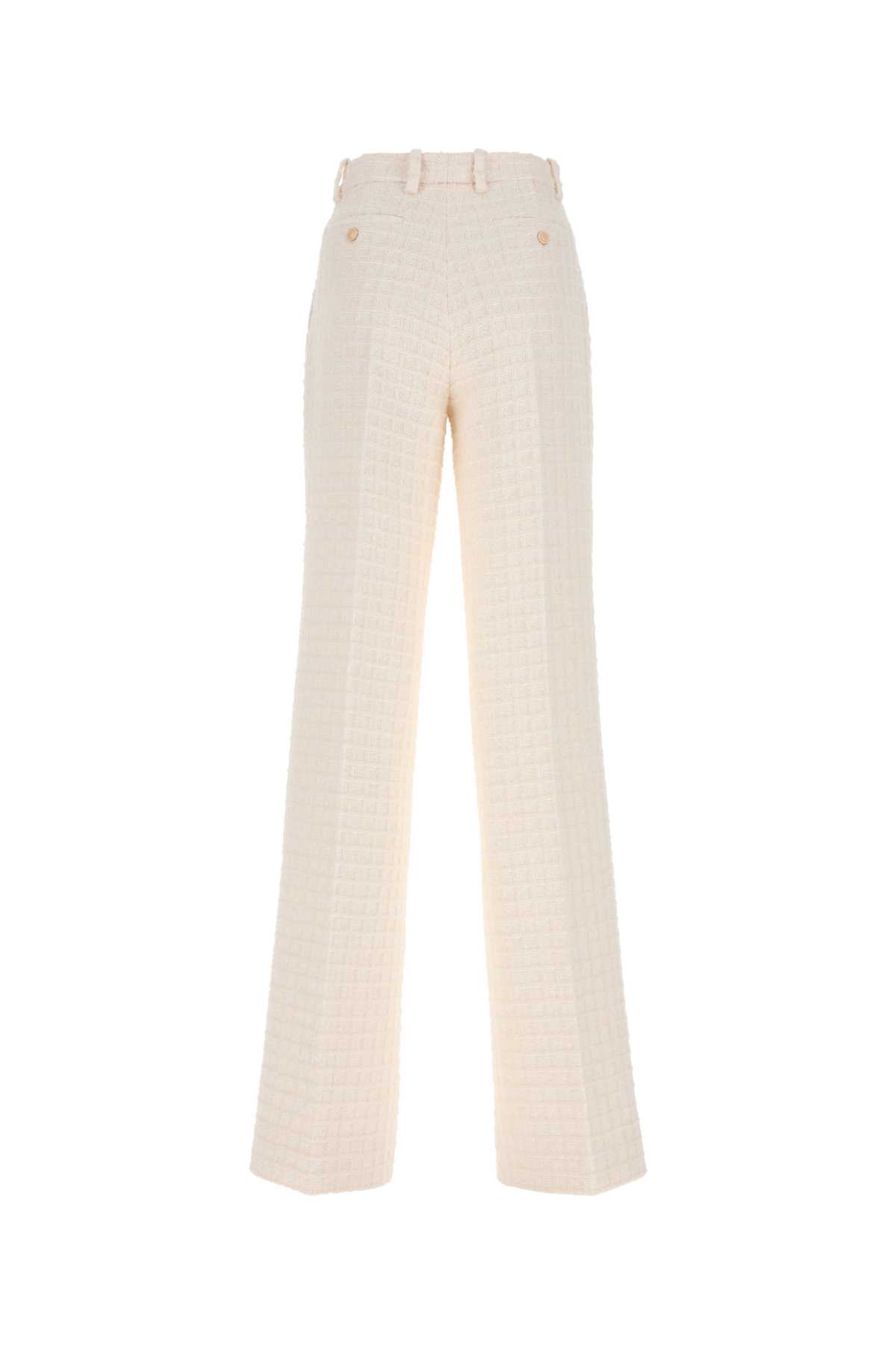 Shop Gucci Ivory Cotton Blend Pant In White