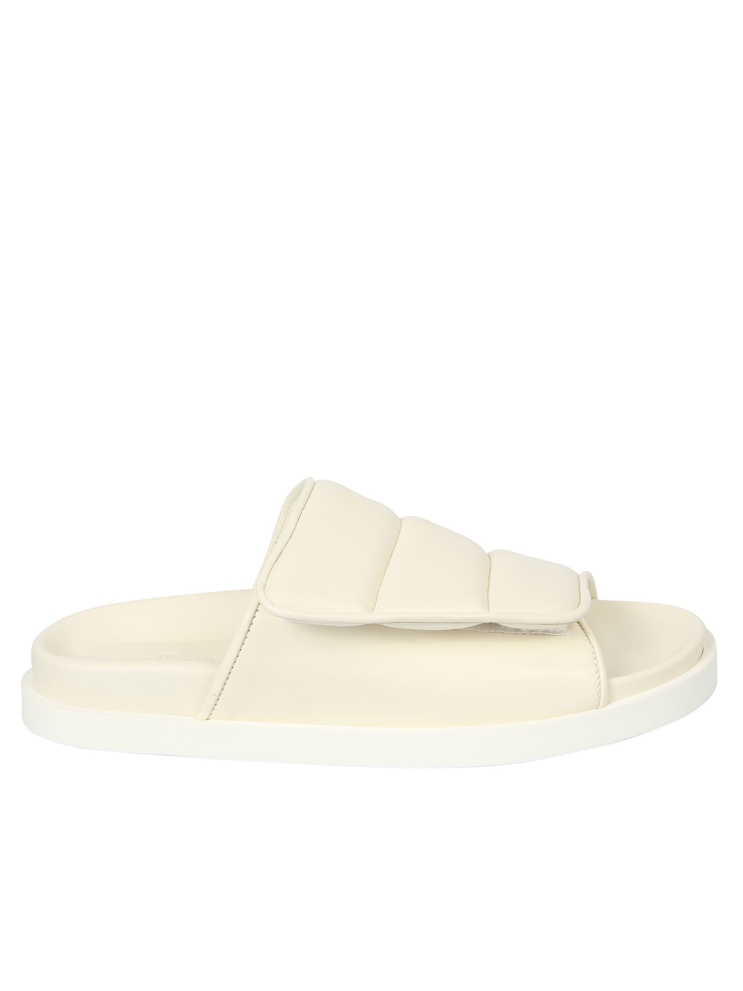 Shop Gia Borghini Slipper Puffy Sandals In Ivory