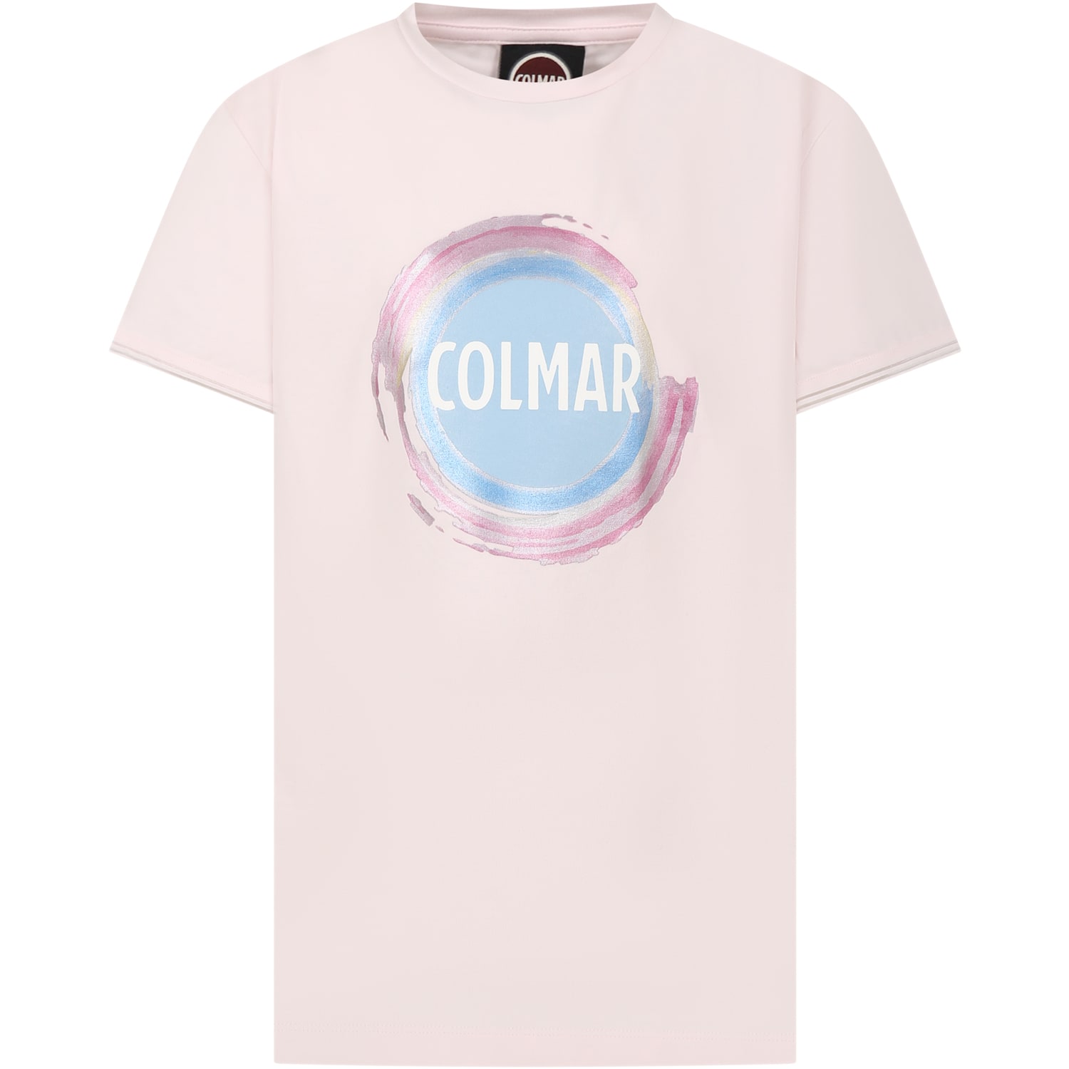 Colmar Kids' Pink T-shirt For Girl With Logo