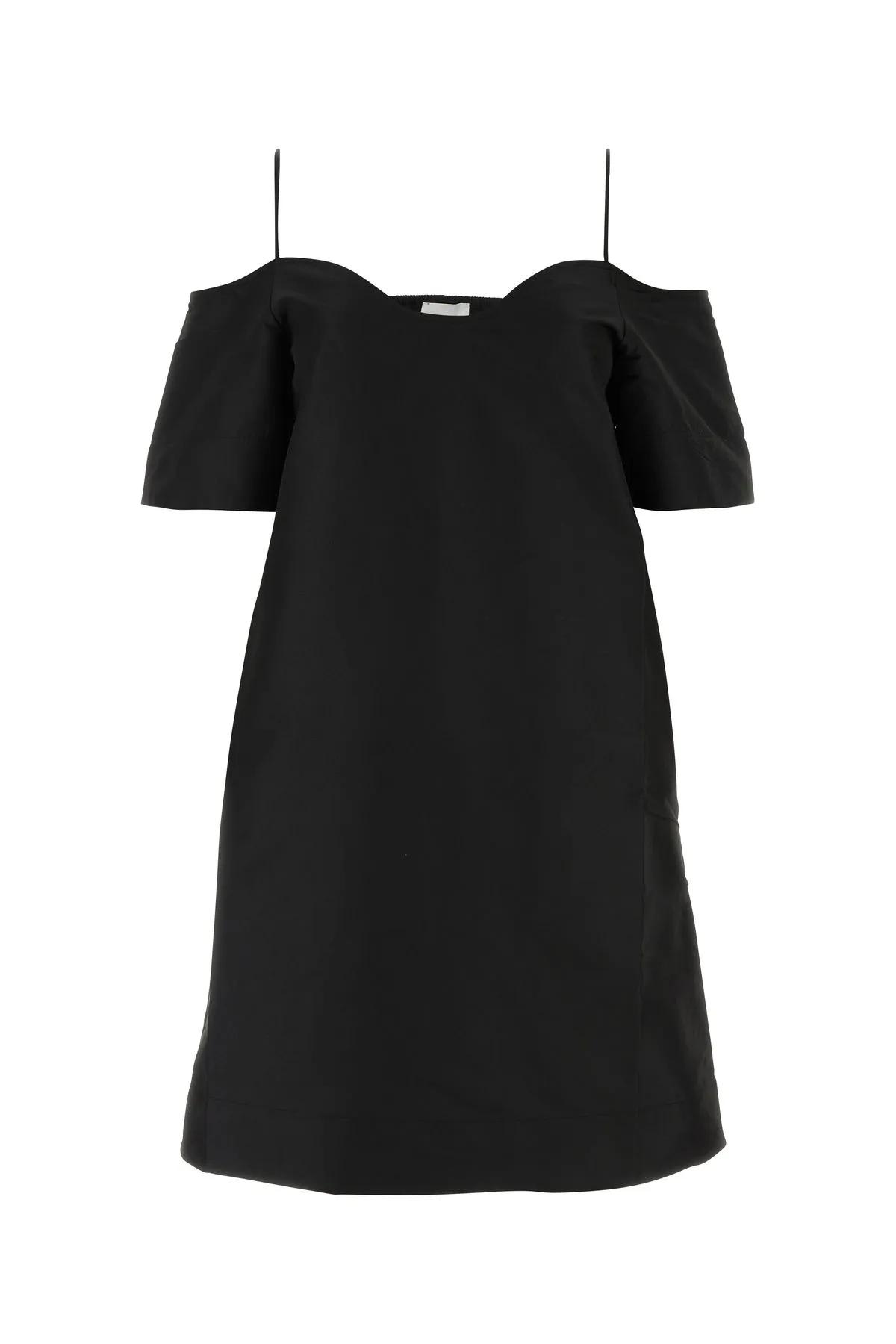 Ganni Black Polyester Mini Dress