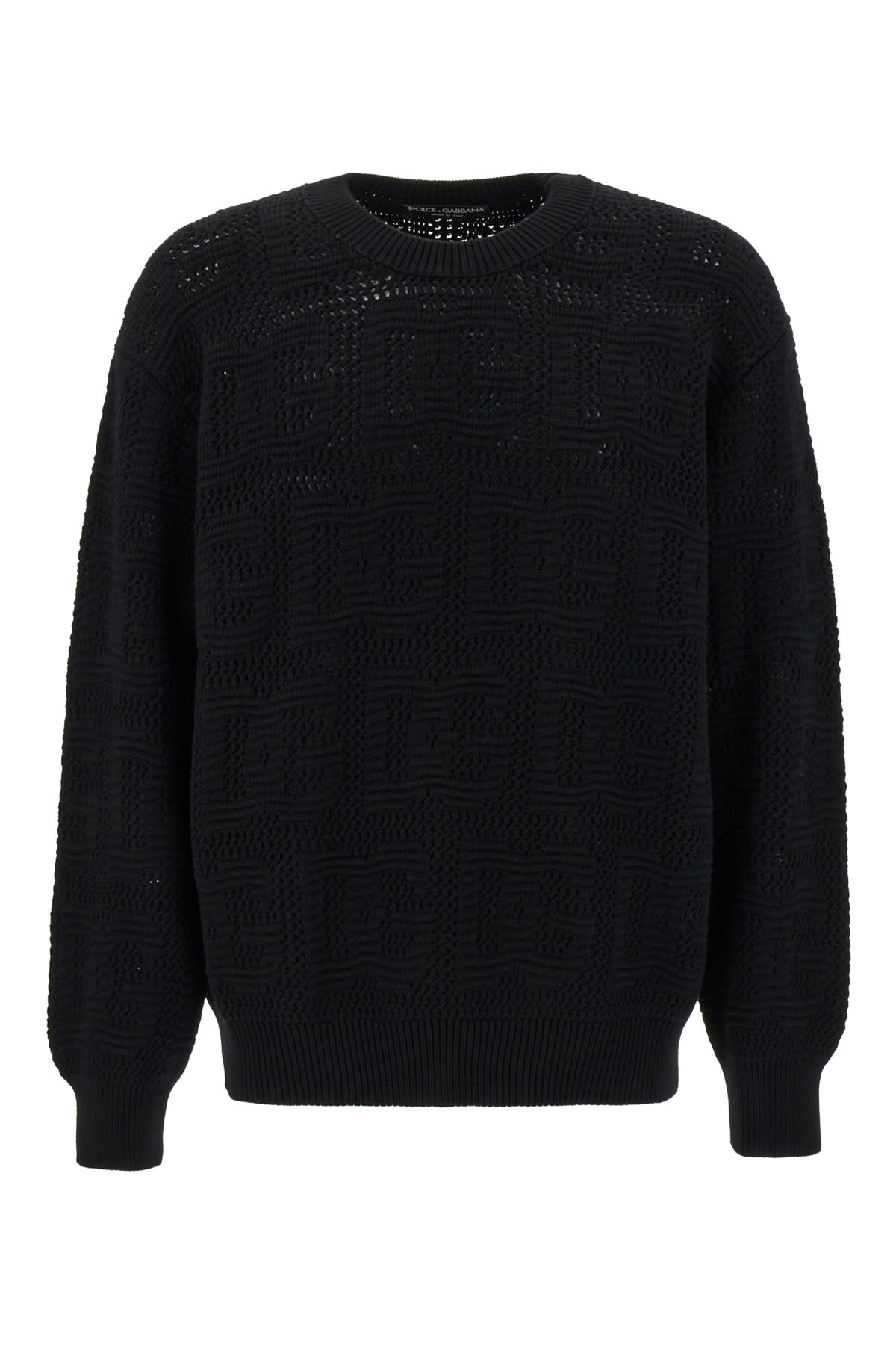 Shop Dolce & Gabbana Black Wool Oversize Sweater In N0000