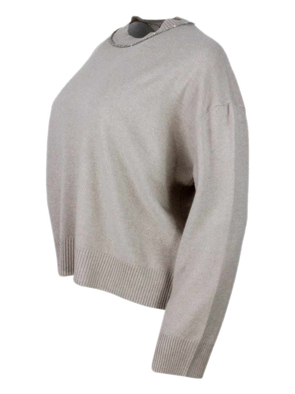 Fabiana Filippi Wool Blend Crewneck In Gray