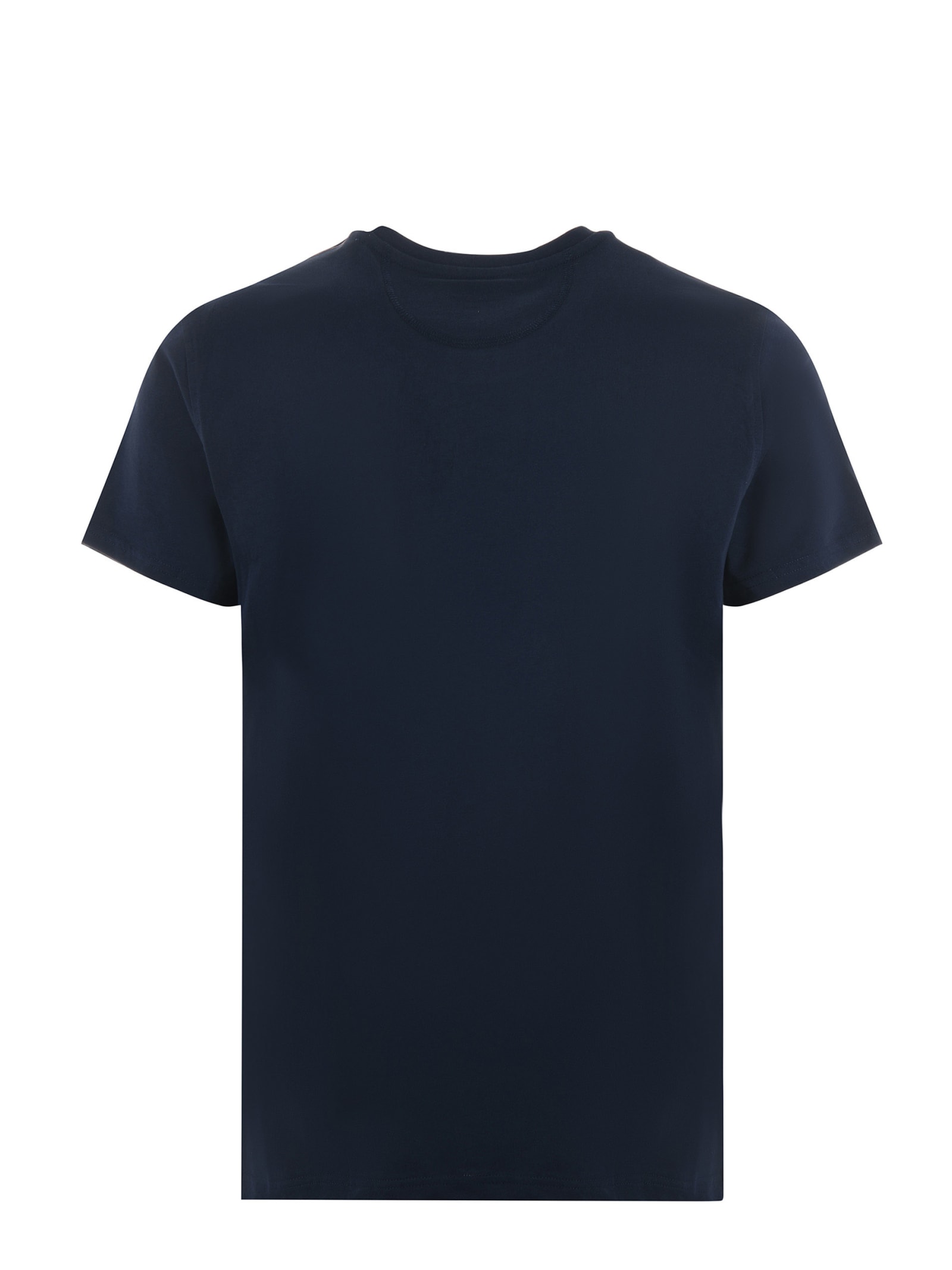 Shop La Martina Cotton T-shirt In Blu Scuro