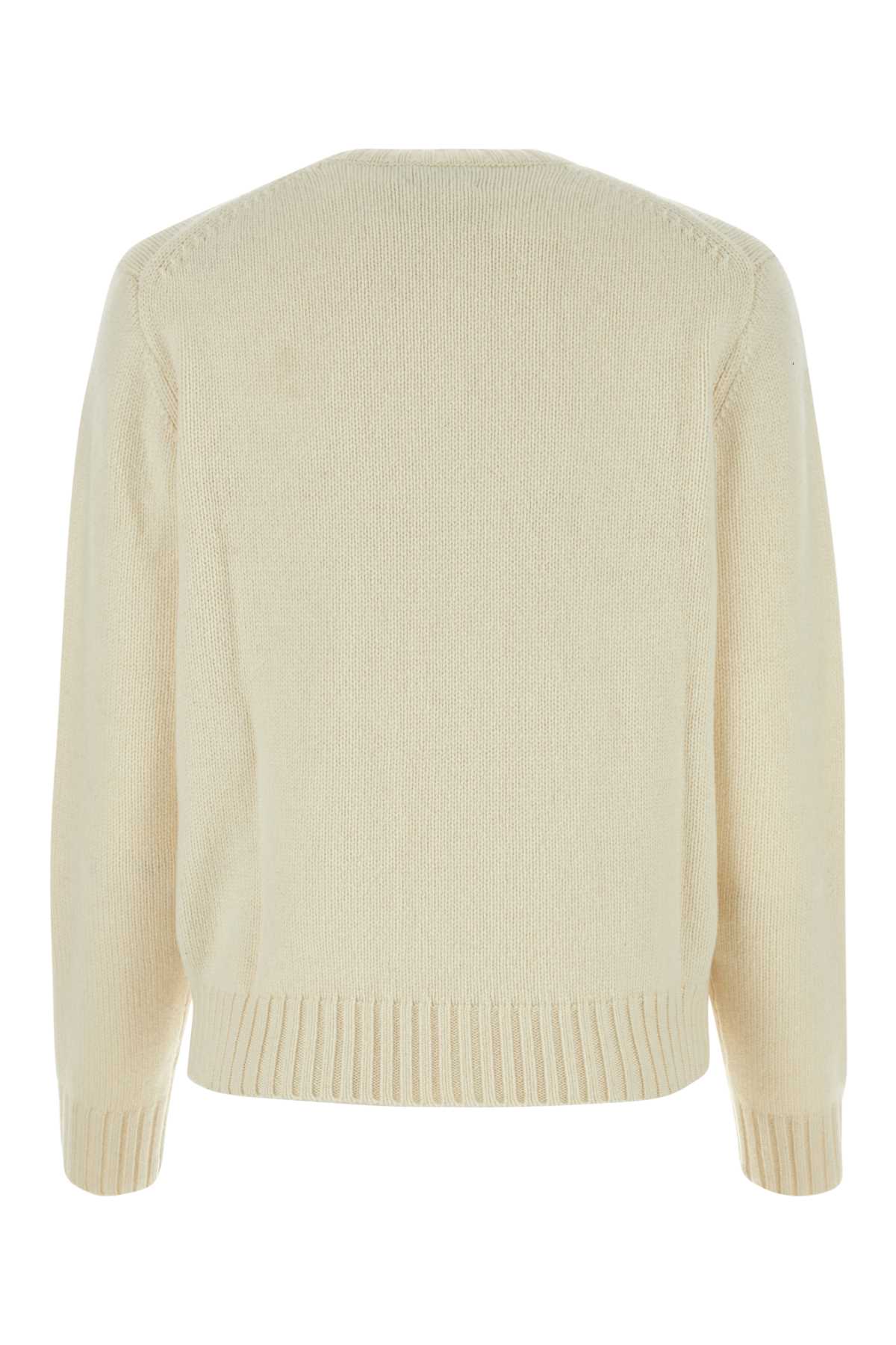 Polo Ralph Lauren Ivory Wool Sweater In 001