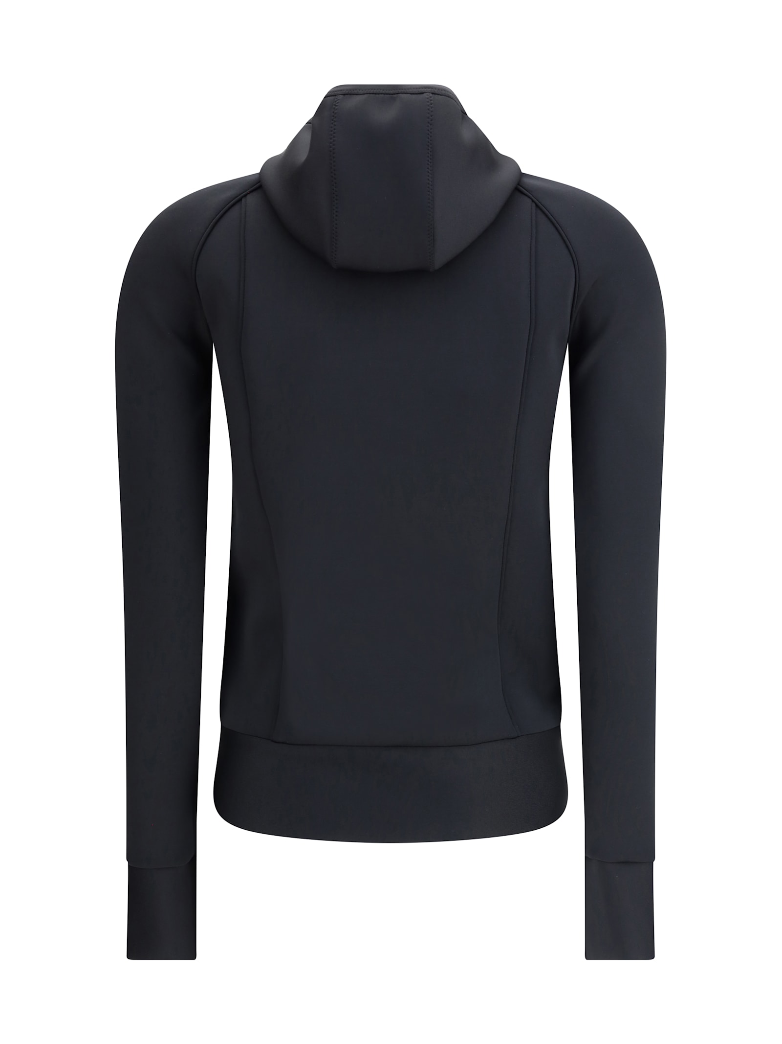 Valentino Structured Technical Jersey Sweatshirt In Black