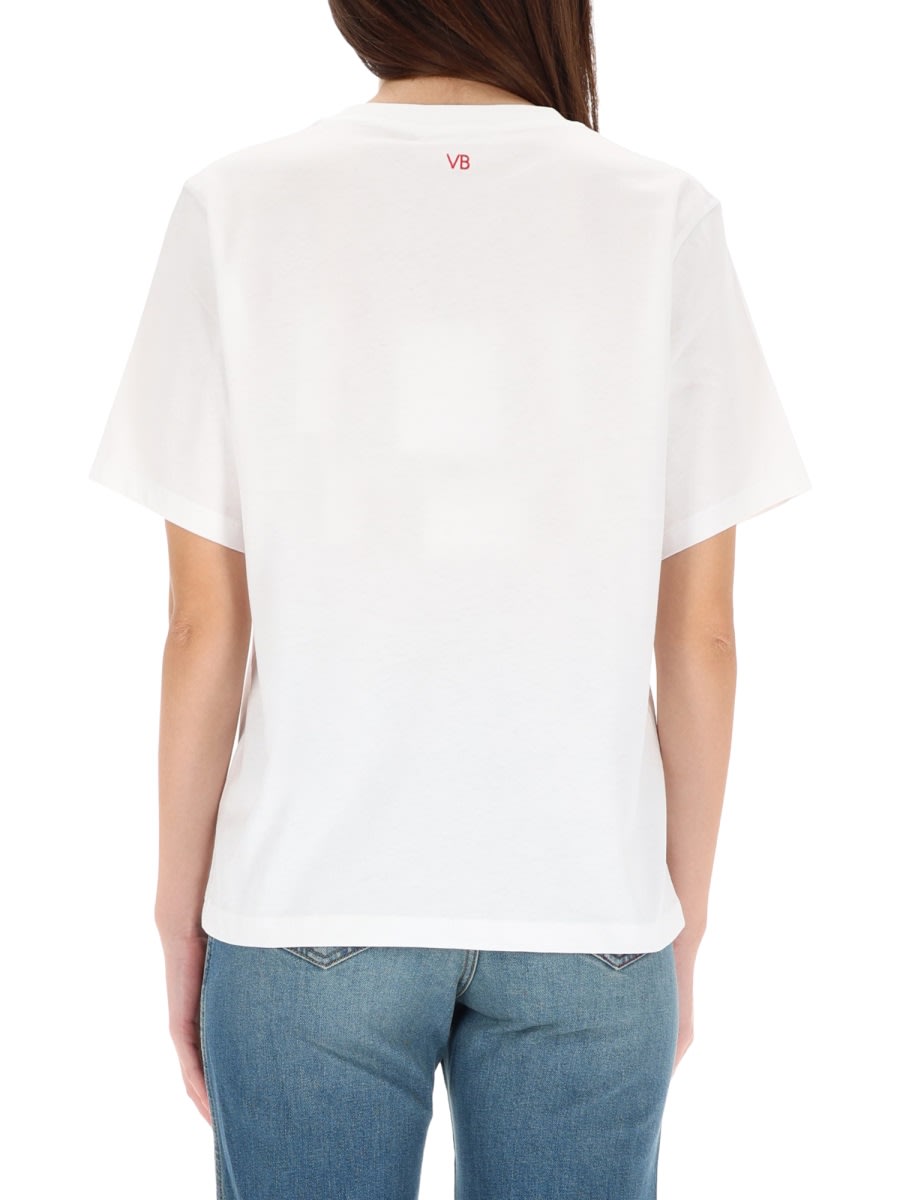 Victoria Beckham Slogan T-shirt In White