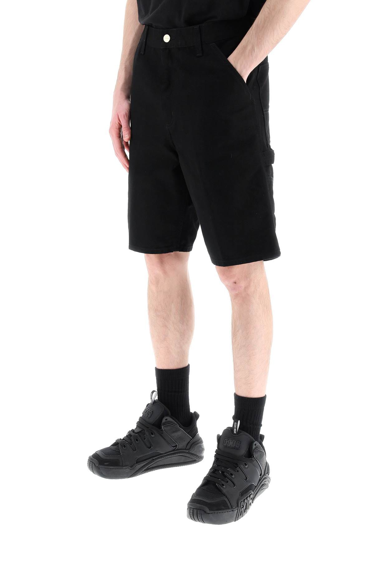 Carhartt Regular Waist Relaxed Fit Single Knee Shorts In Black