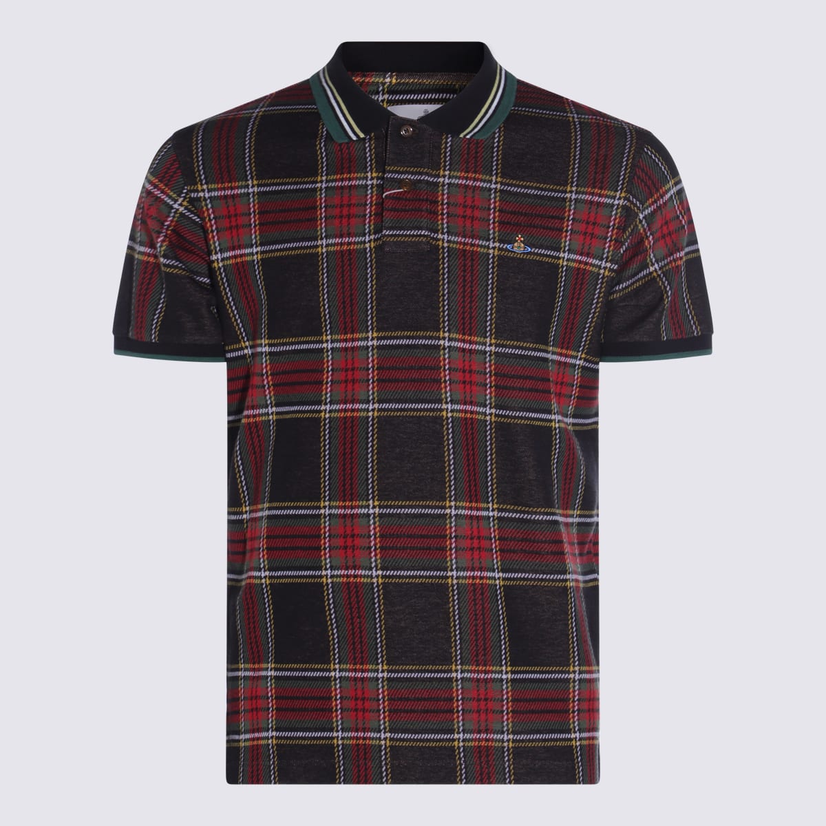 Red And Green Cotton Polo Shirt