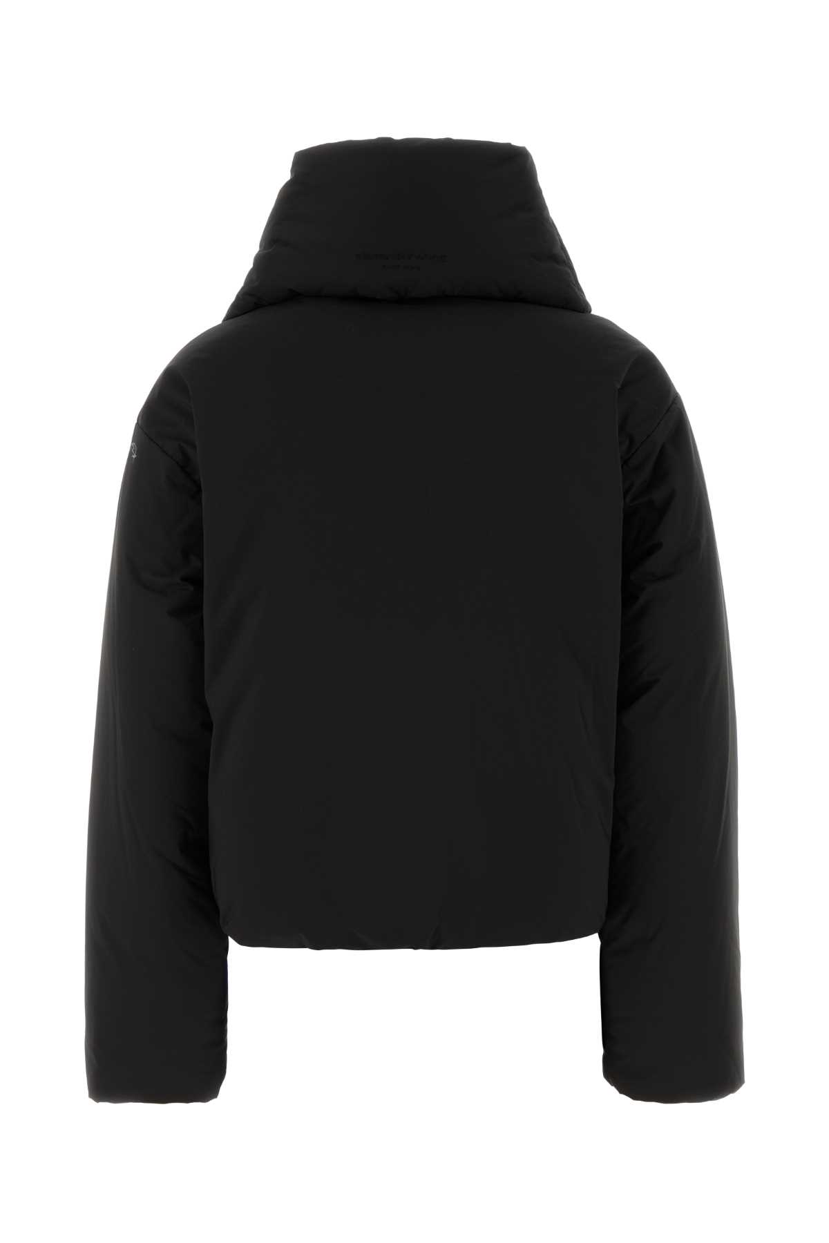 Alexander Wang Black Stretch Polyester Down Jacket In Black