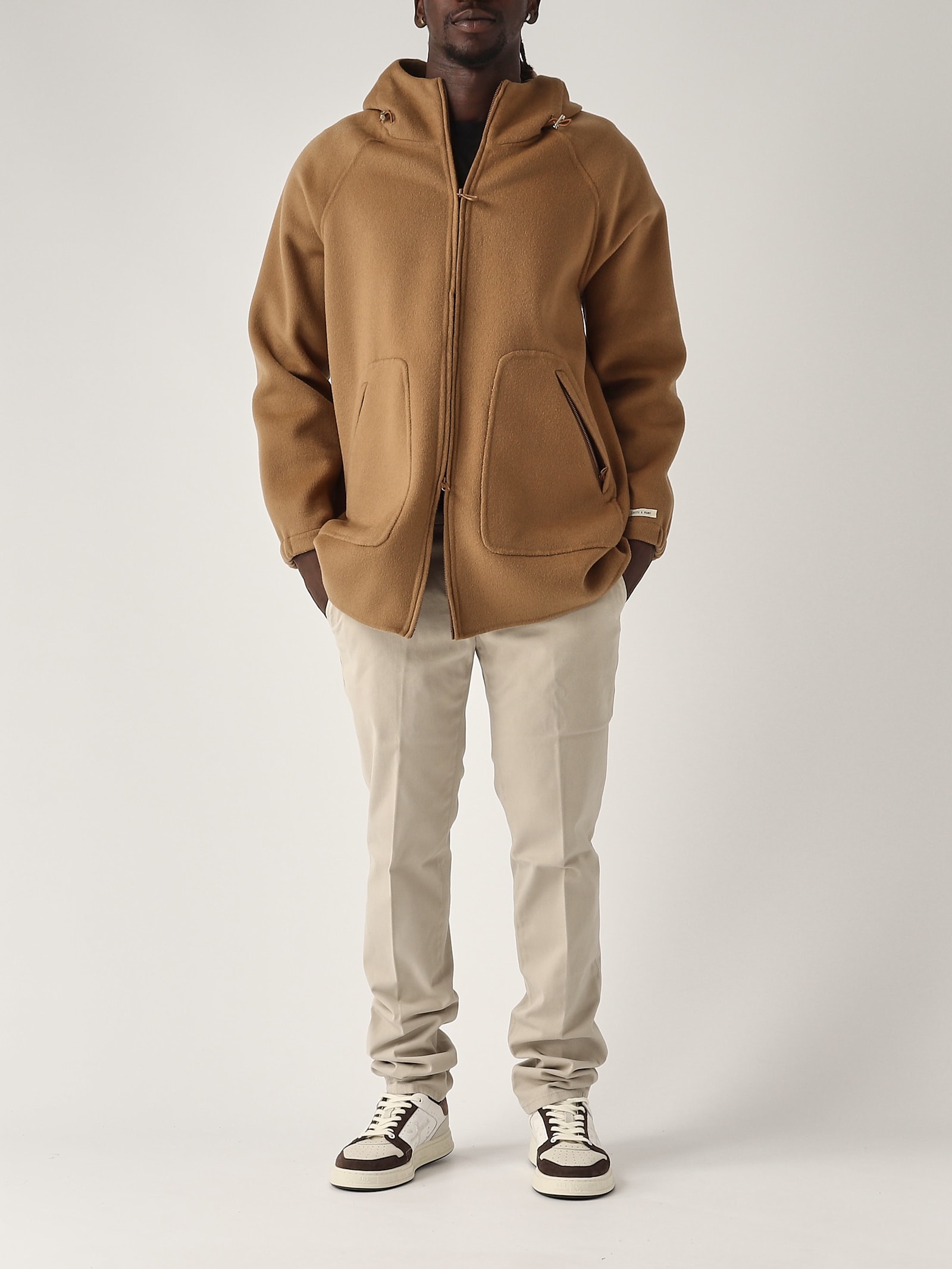 Shop Paltò Parka Full Zip Jacket In Cammello