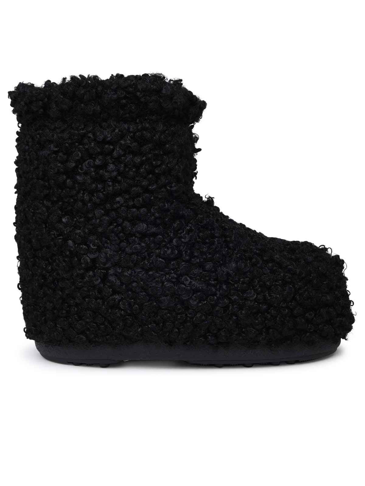 Shop Moon Boot Low-top Icon Faux Black Polyester Boots