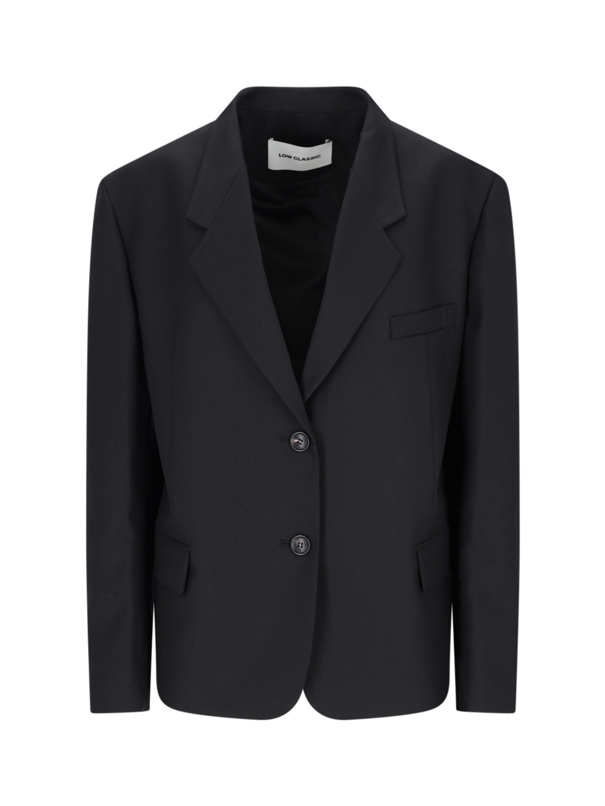 Shop Low Classic Single-breasted Blazer In Black