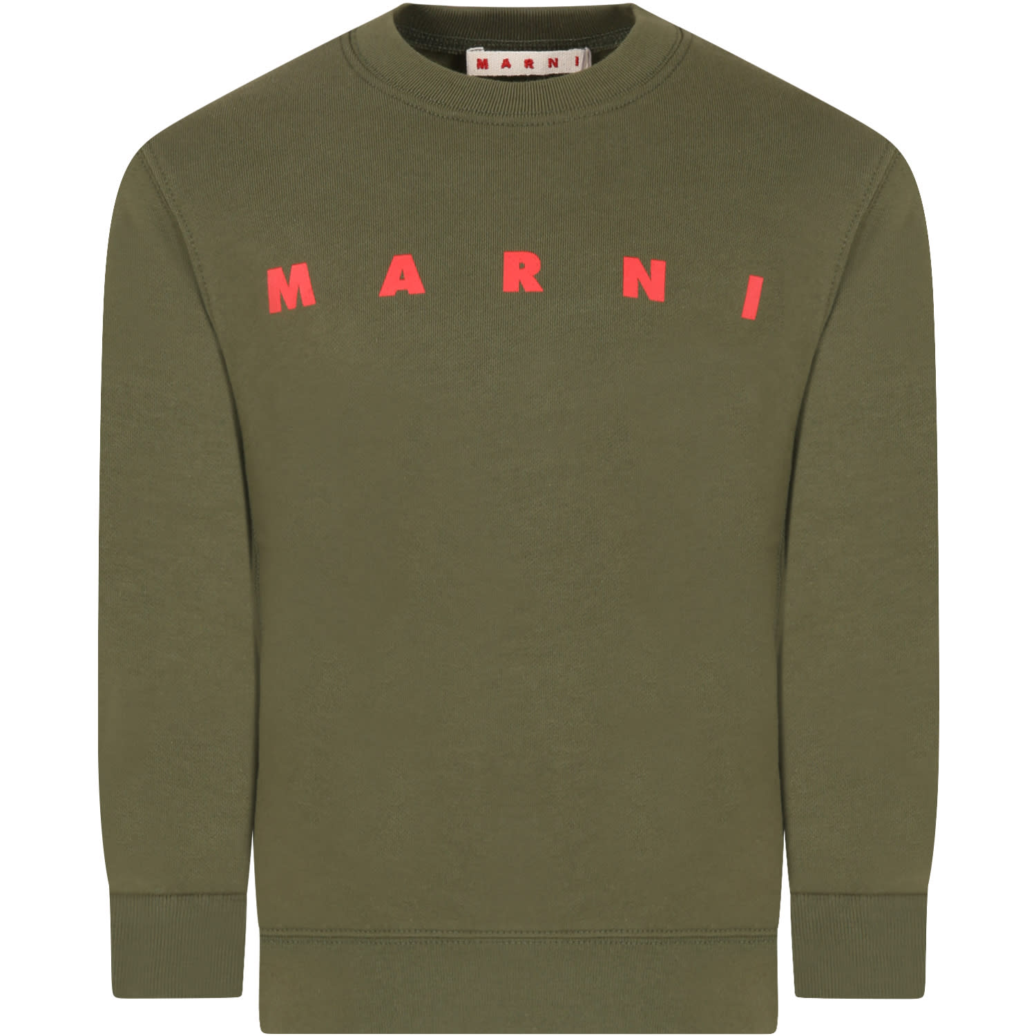Marni Green Sweatshirt For Kids With Logo
