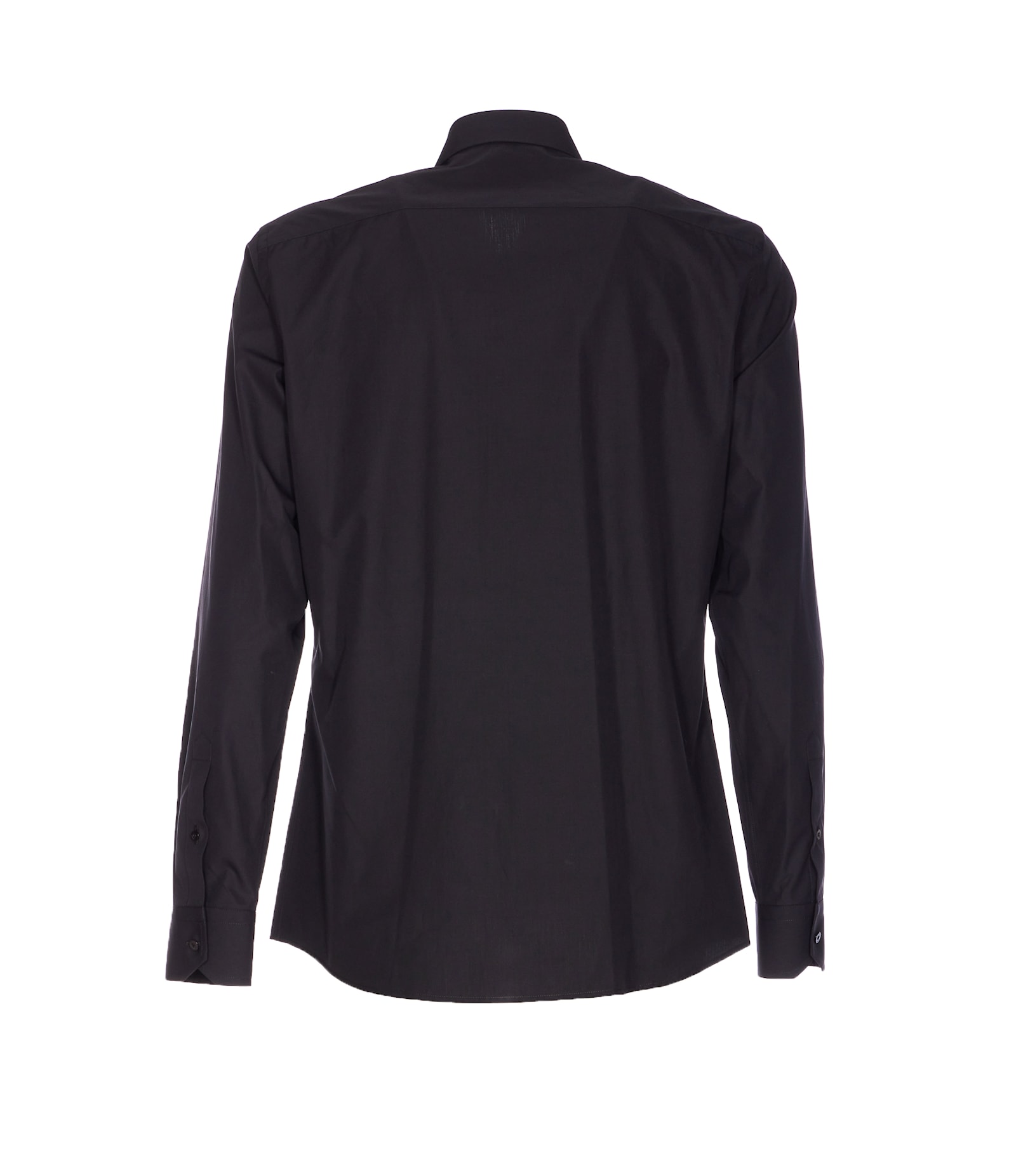 Fendi Men Micro Ff Detail Shirt In Black