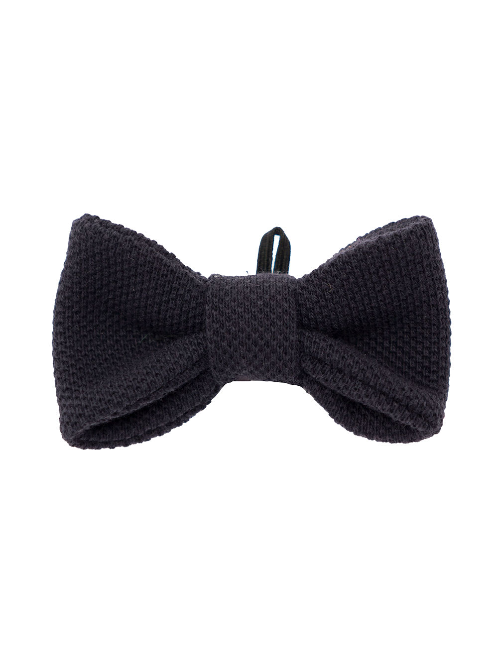 Il Gufo Black Pre-tied Bow Tie In Cotton Boy In Blu