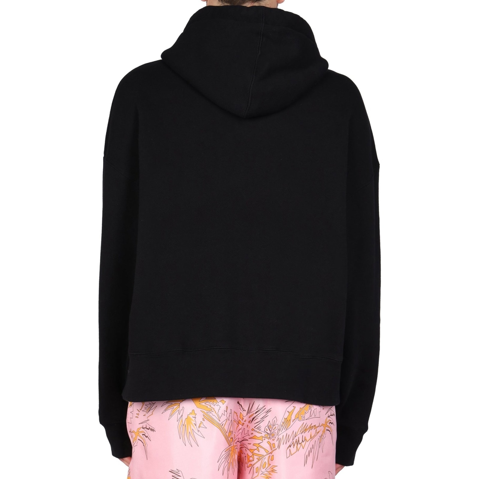 Shop Palm Angels Crocodile Hooded Sweatshirt In Black