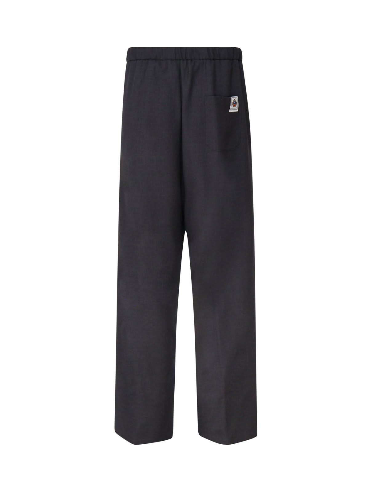 Shop Bally Elasticated Straight-leg Pants In Grey