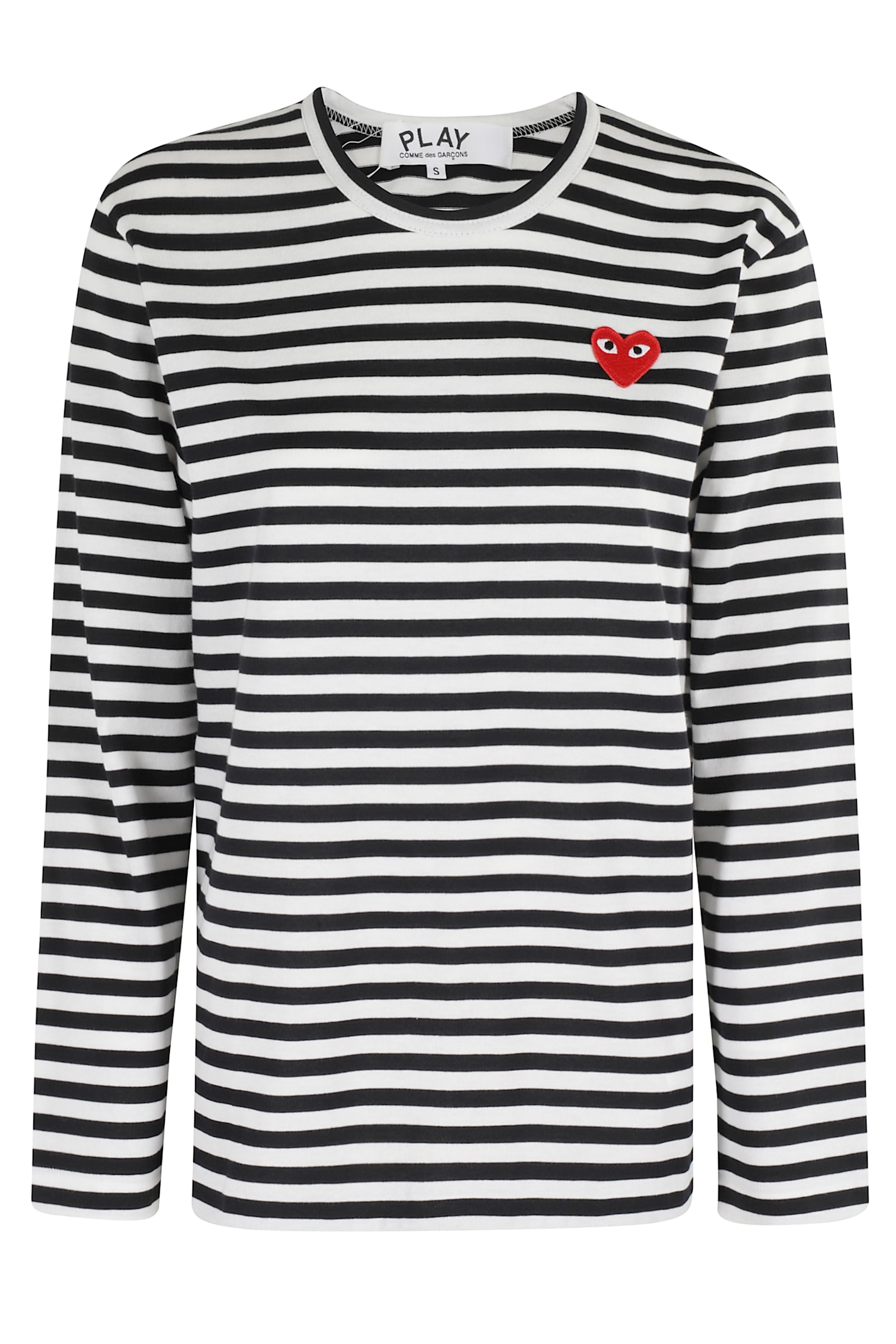 Comme Des Garçons Play Tshirt Red Emblem In Multi