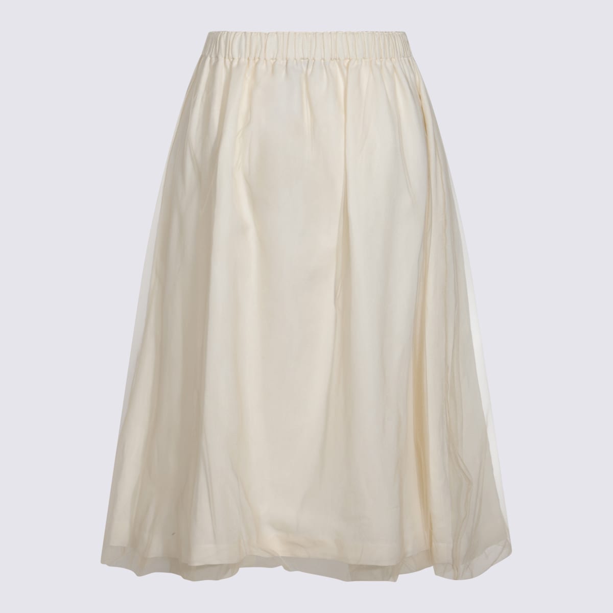 Shop Fabiana Filippi White Viscose Skirt