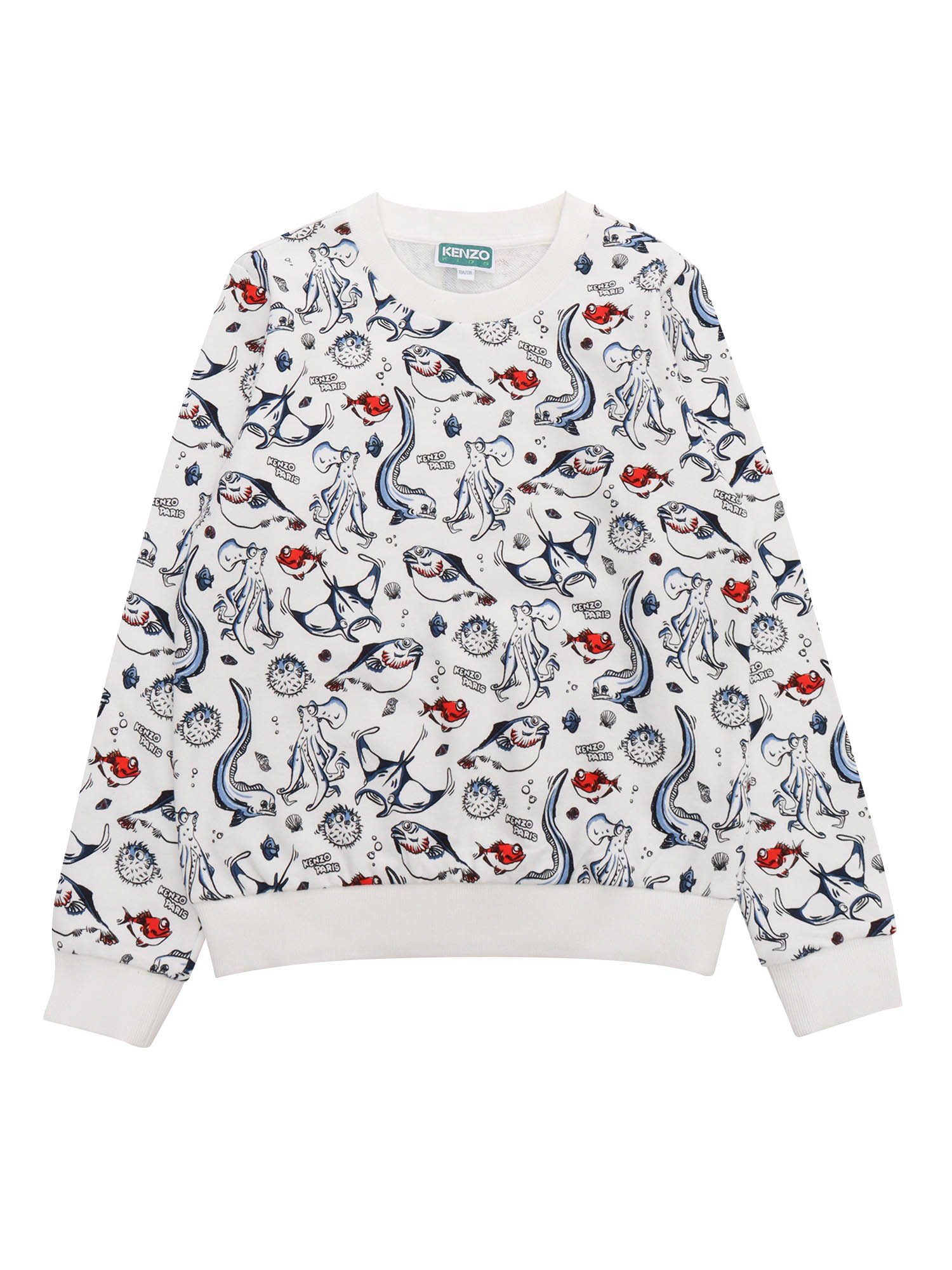 Shop Kenzo White Sweater With Prints