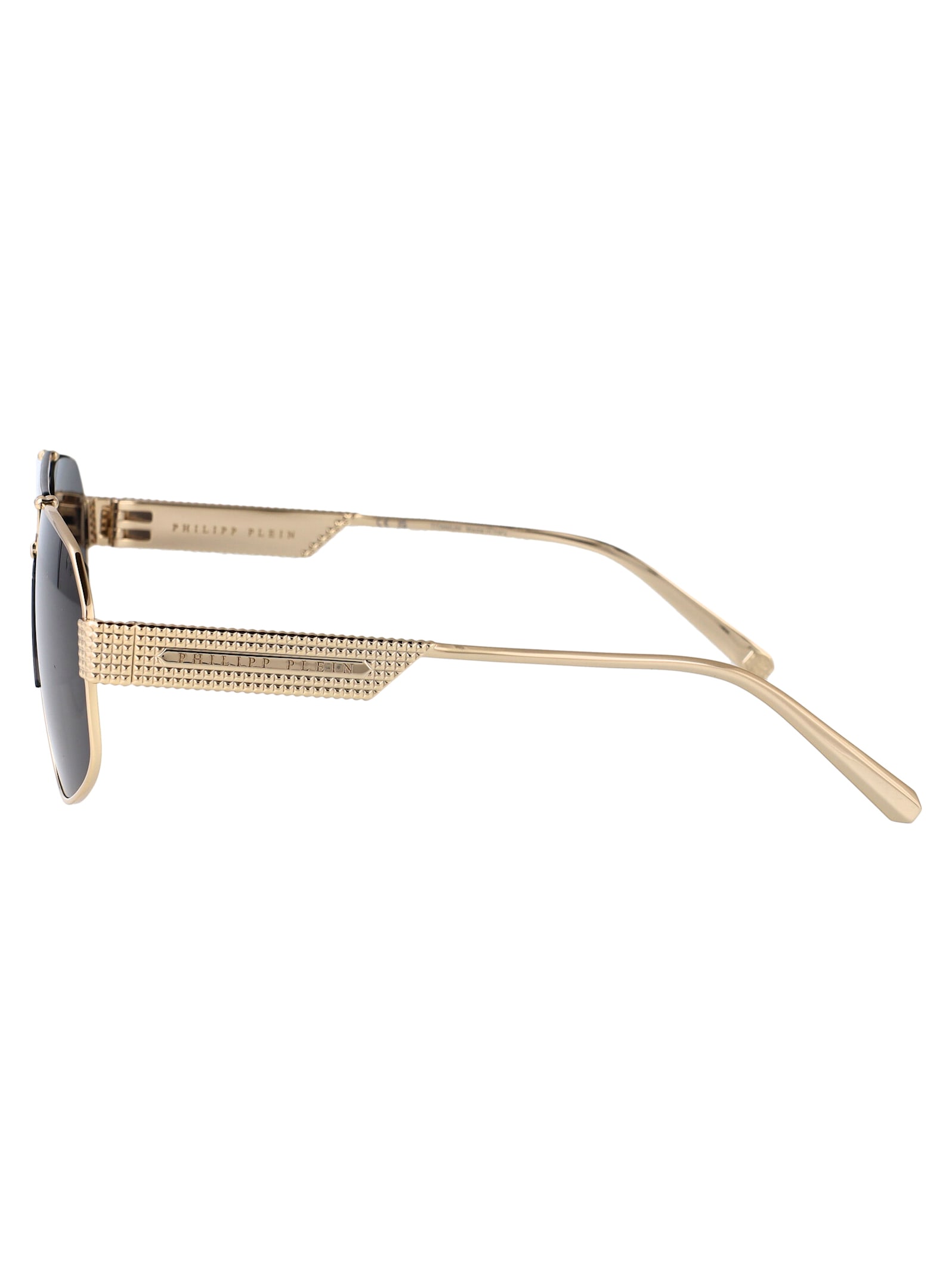 Philipp Plein Plein Rock Superhero Sunglasses In Pale Gold Black