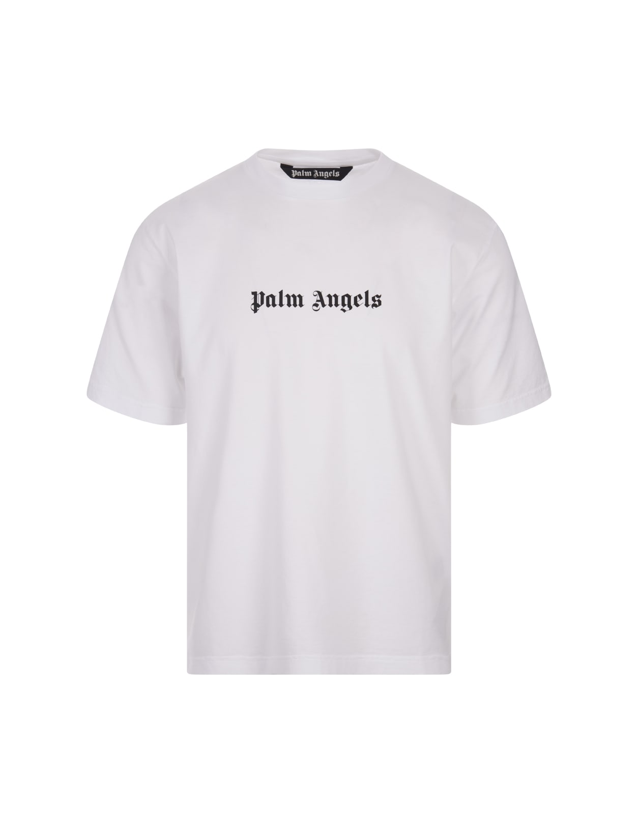 Shop Palm Angels White T-shirt With Contrast Logo