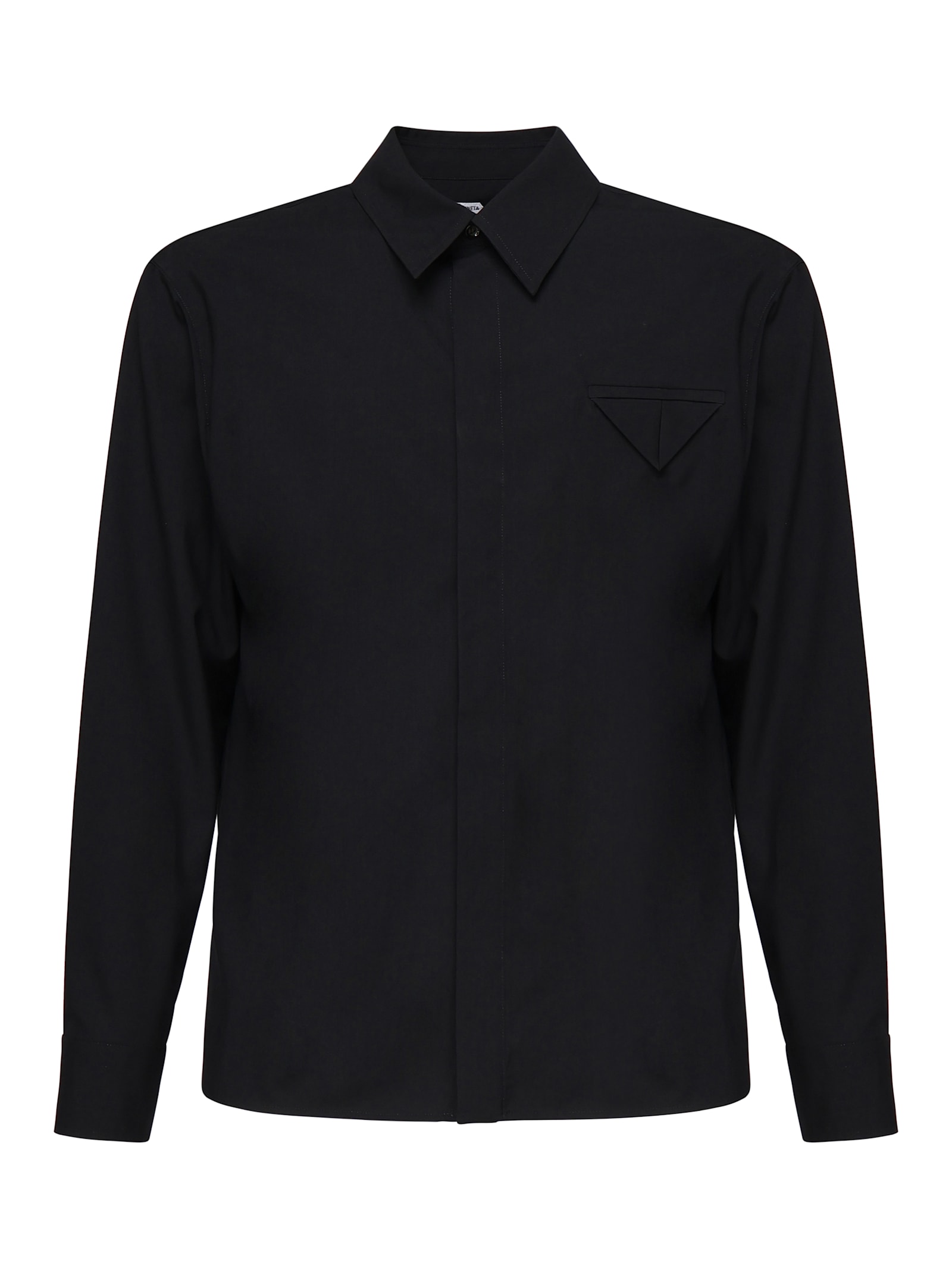 Bottega Veneta Thin Wool Shirt In Black