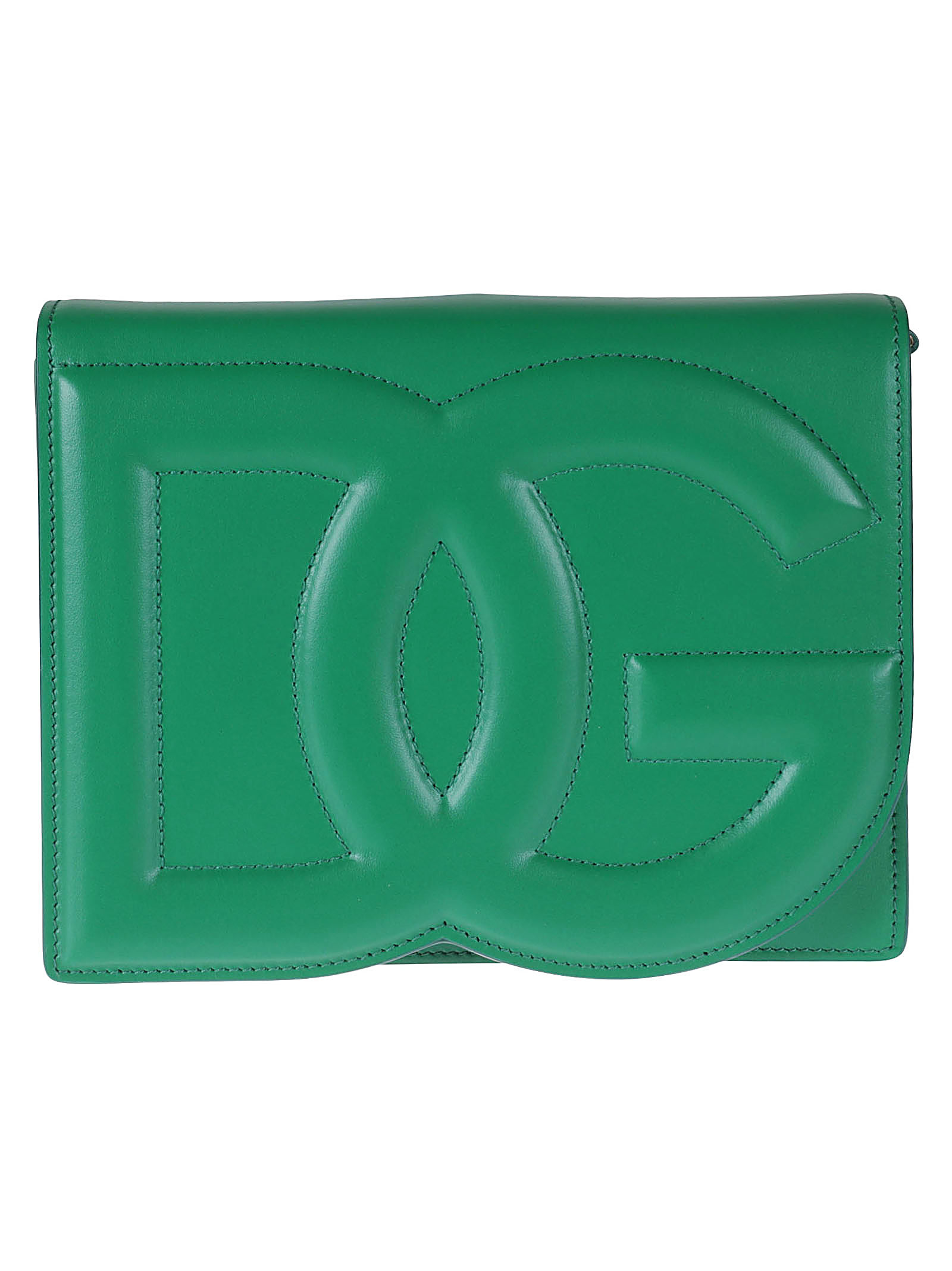 Dolce & Gabbana Logo Embossed Flap Shoulder Bag