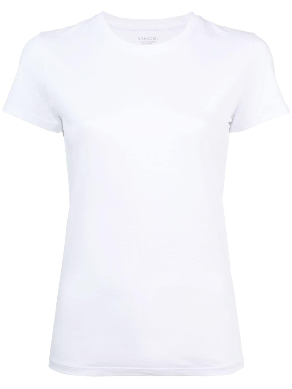 Shop Vince T Shirt Girocollo In Owt Optic White
