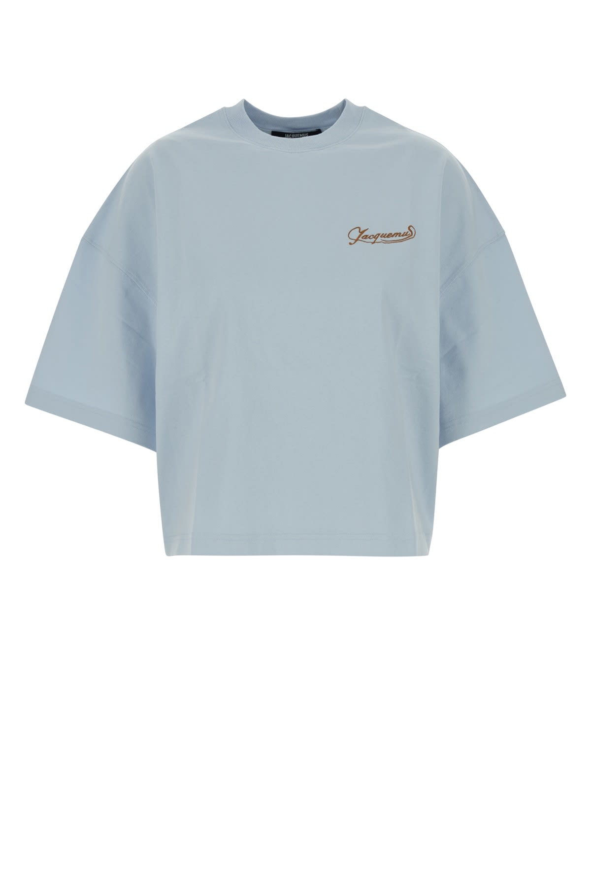 Jacquemus Blue Boxy Embroidered T-shirt In Blue