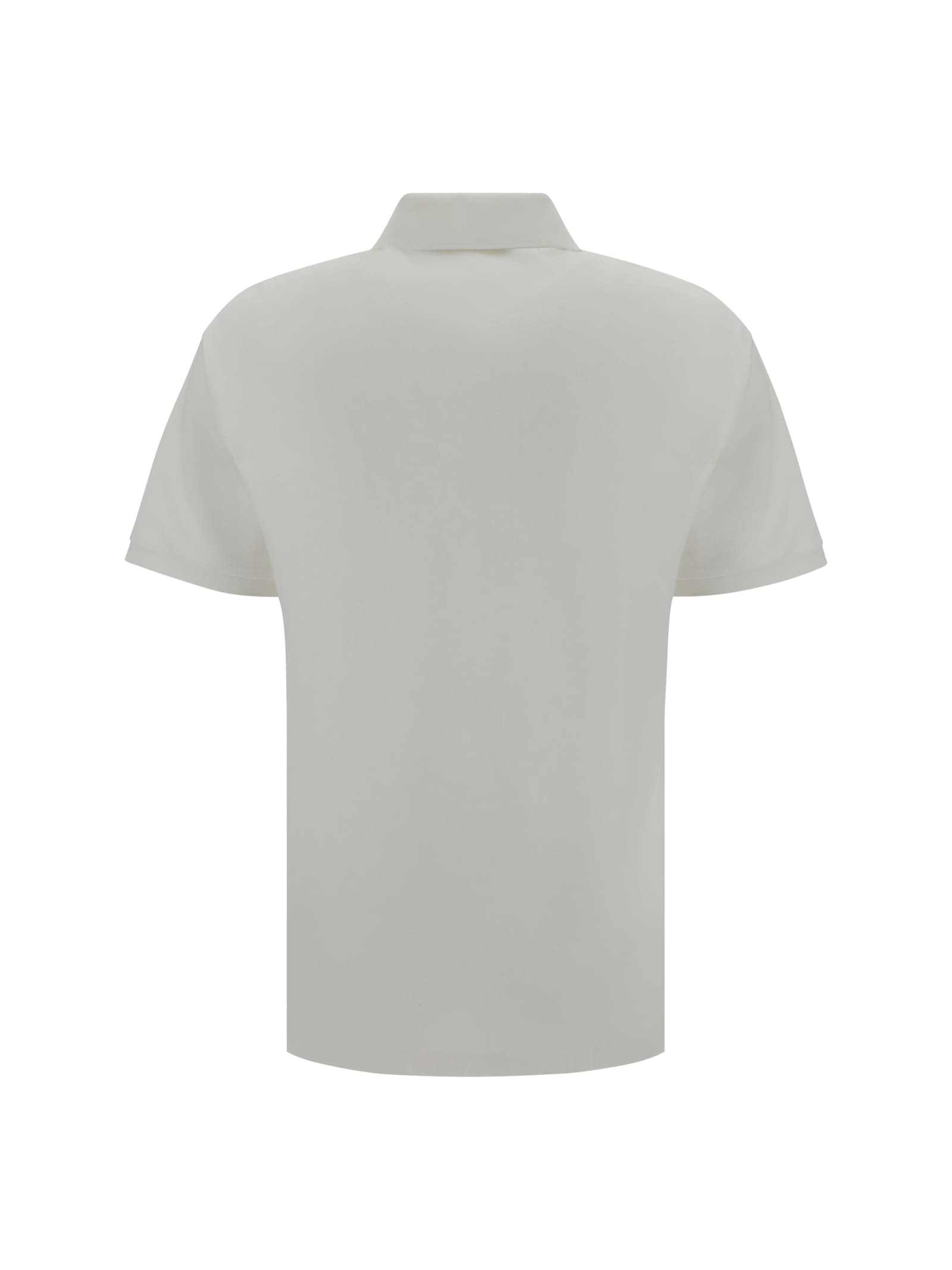 Shop Palm Angels Polo Shirt In Off White Black