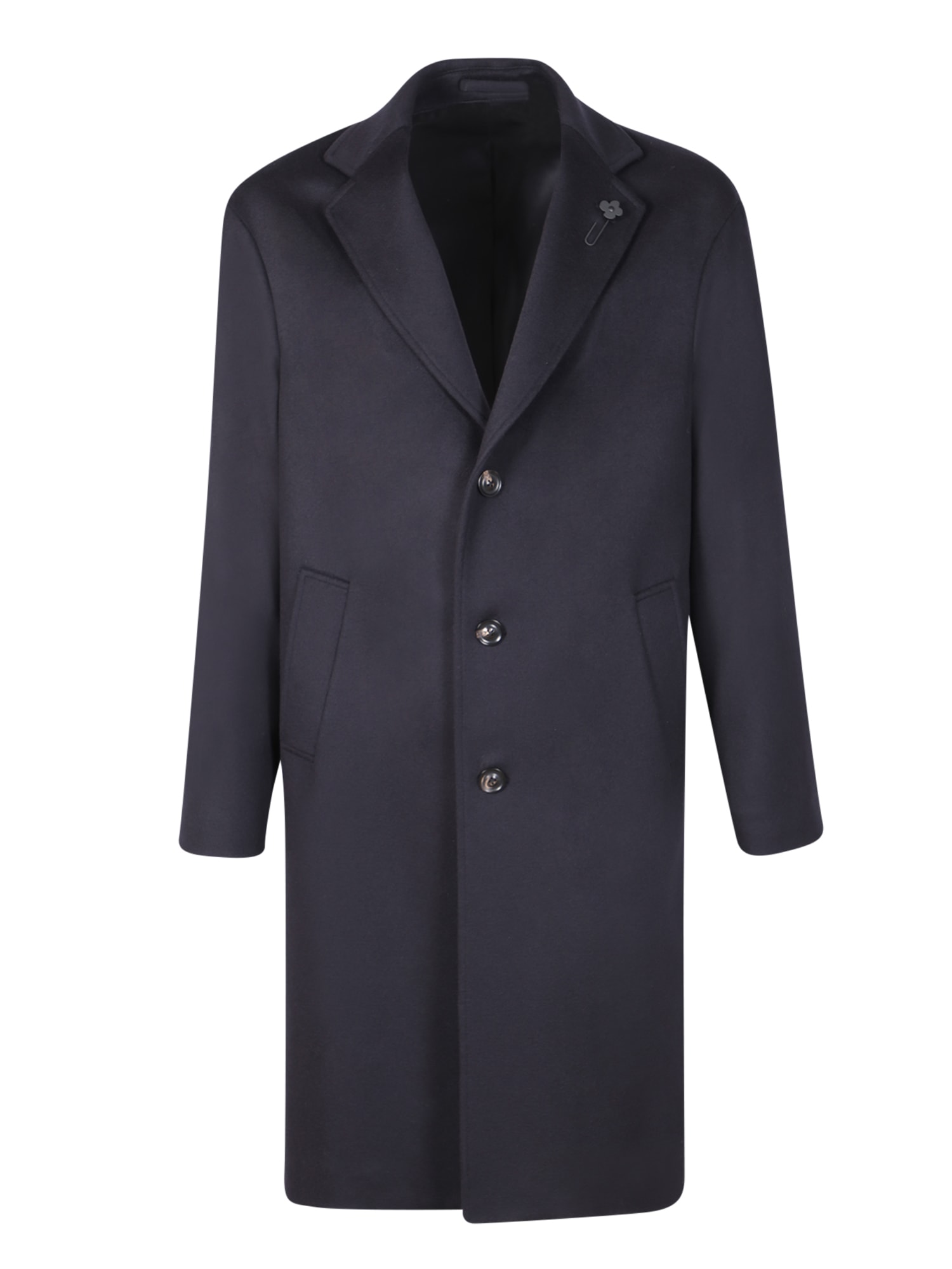 Shop Lardini Single-breasted Blue Coat