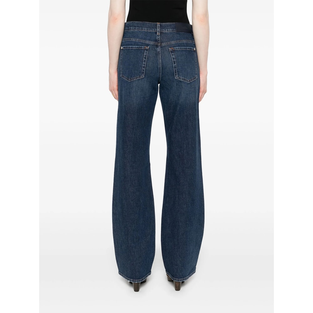 7 For All Mankind Tess Wide-leg Denim Jeans In Blue