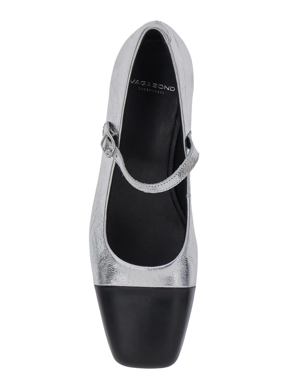 Vagabond 25mm Debbi Metallic-leather Pumps In Silver